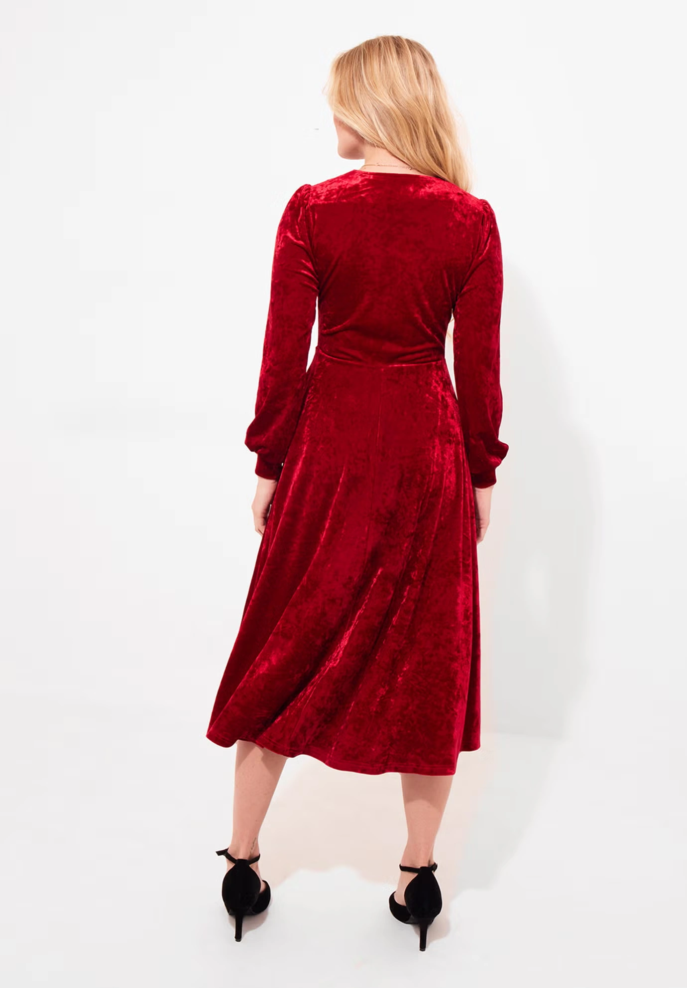 Crushed Velvet Midi Dress 5 Crushed Velvet Midi Dress