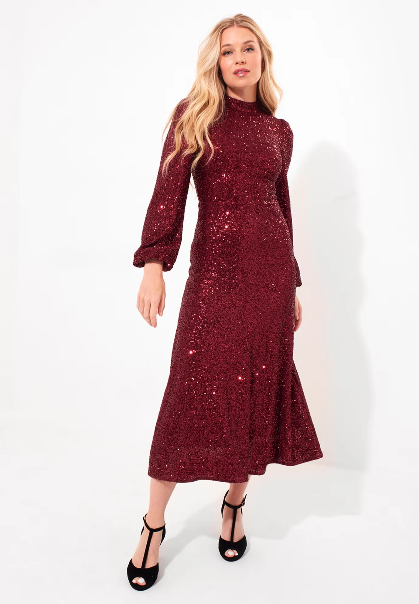 A-Line Sequin Midi Dress 4 A-Line Sequin Midi Dress