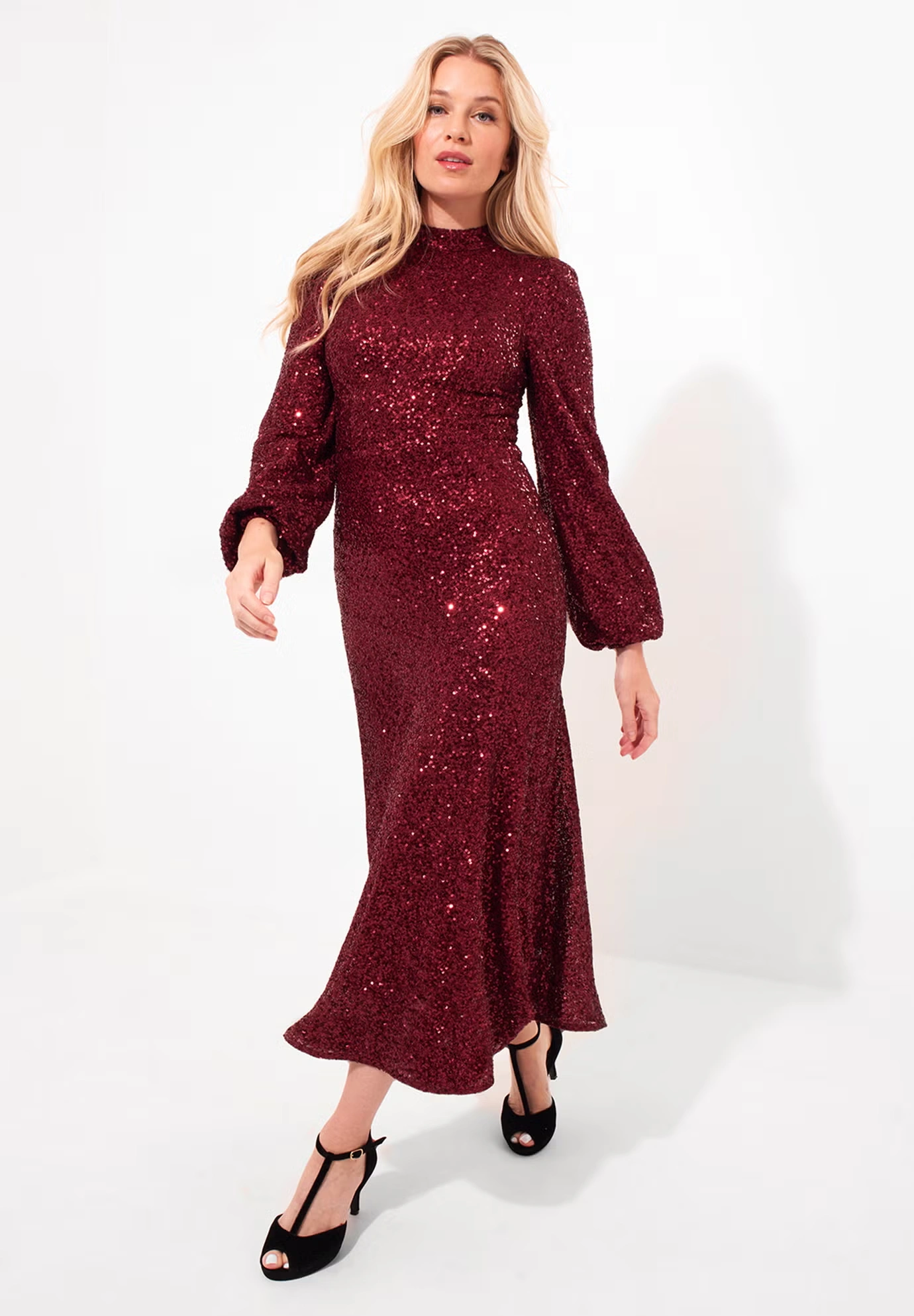 A-Line Sequin Midi Dress 5 A-Line Sequin Midi Dress