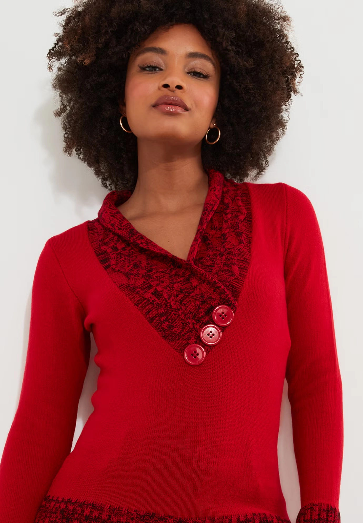 Button Cable Sweater 5 Button Cable Sweater