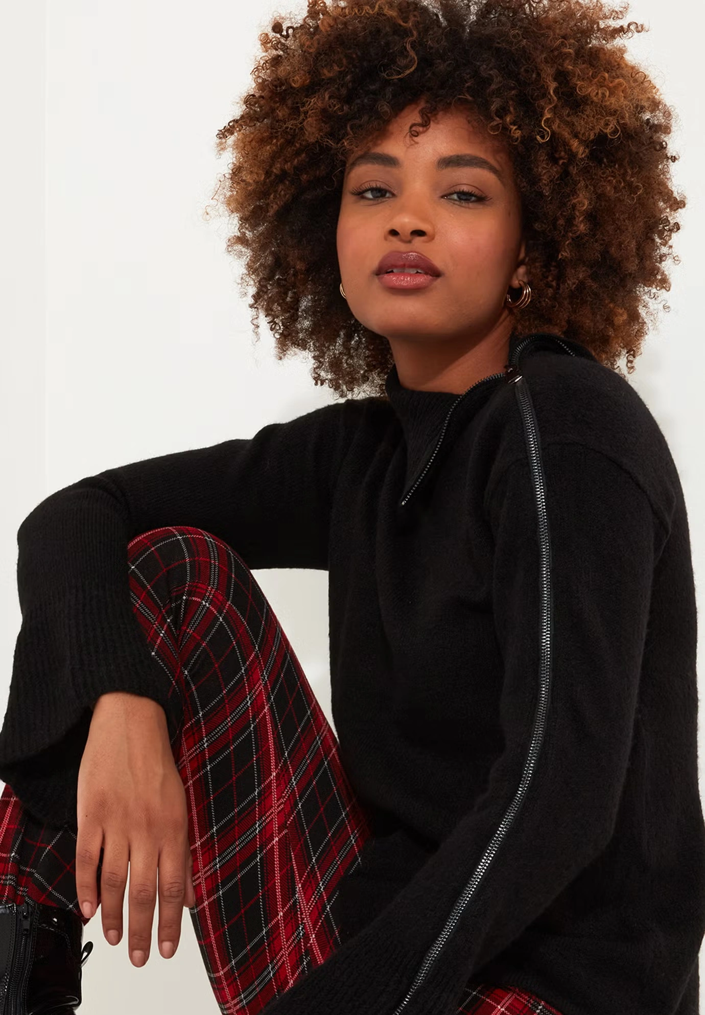 Asymmetrical Zip Neck Pullover Sweater 6 Asymmetrical Zip Neck Pullover Sweater