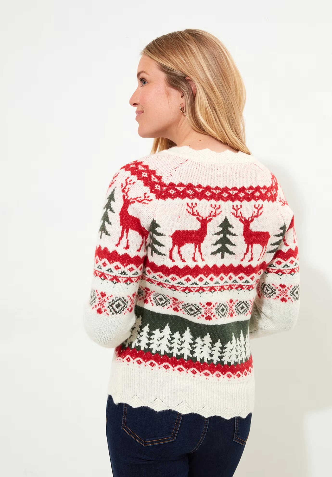 Novelty Reindeer Cardigan Sweater 6 Novelty Reindeer Cardigan Sweater