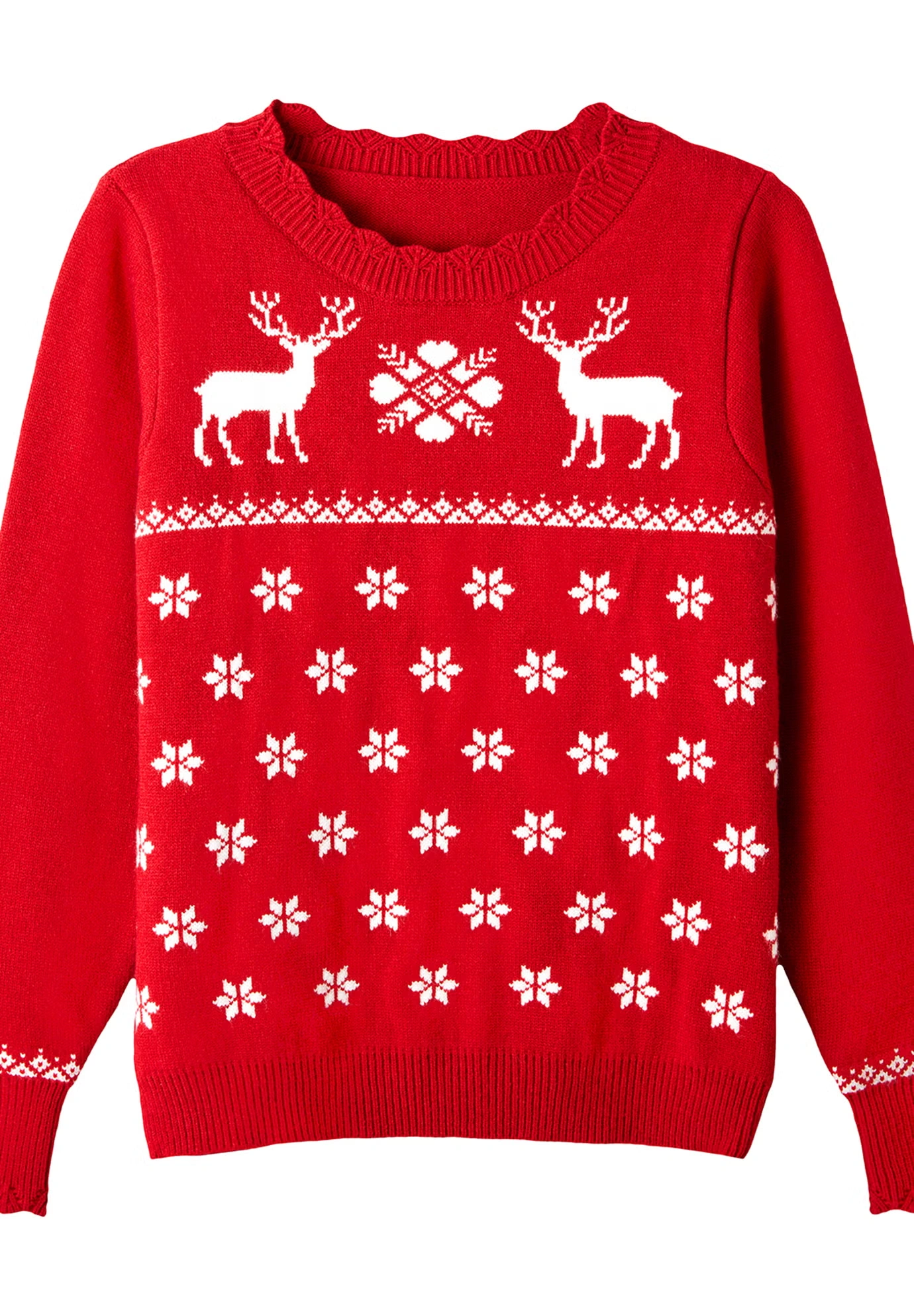 Novelty Holiday Snowflake Pullover Sweater