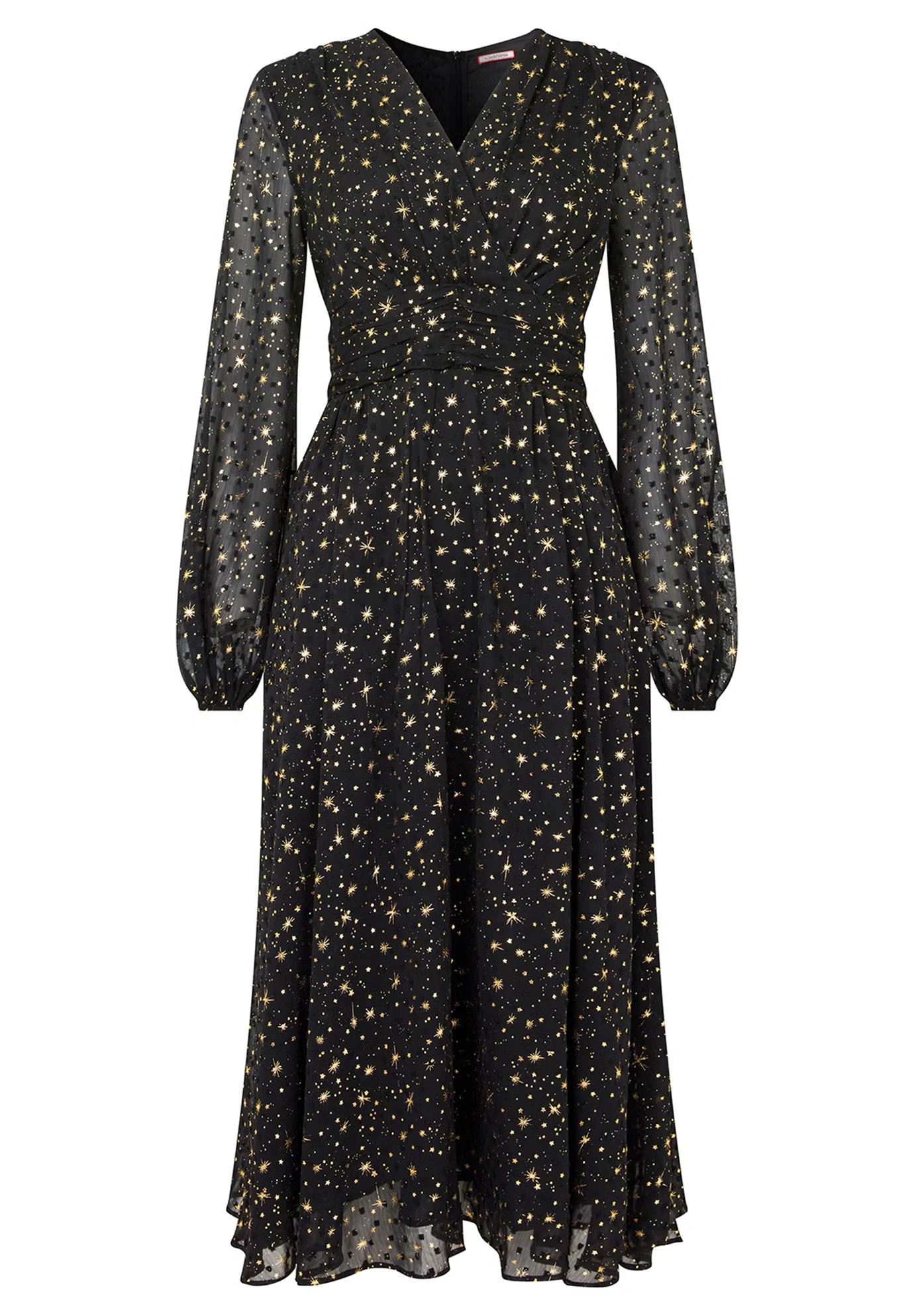 Starry Georgette Midi Dress