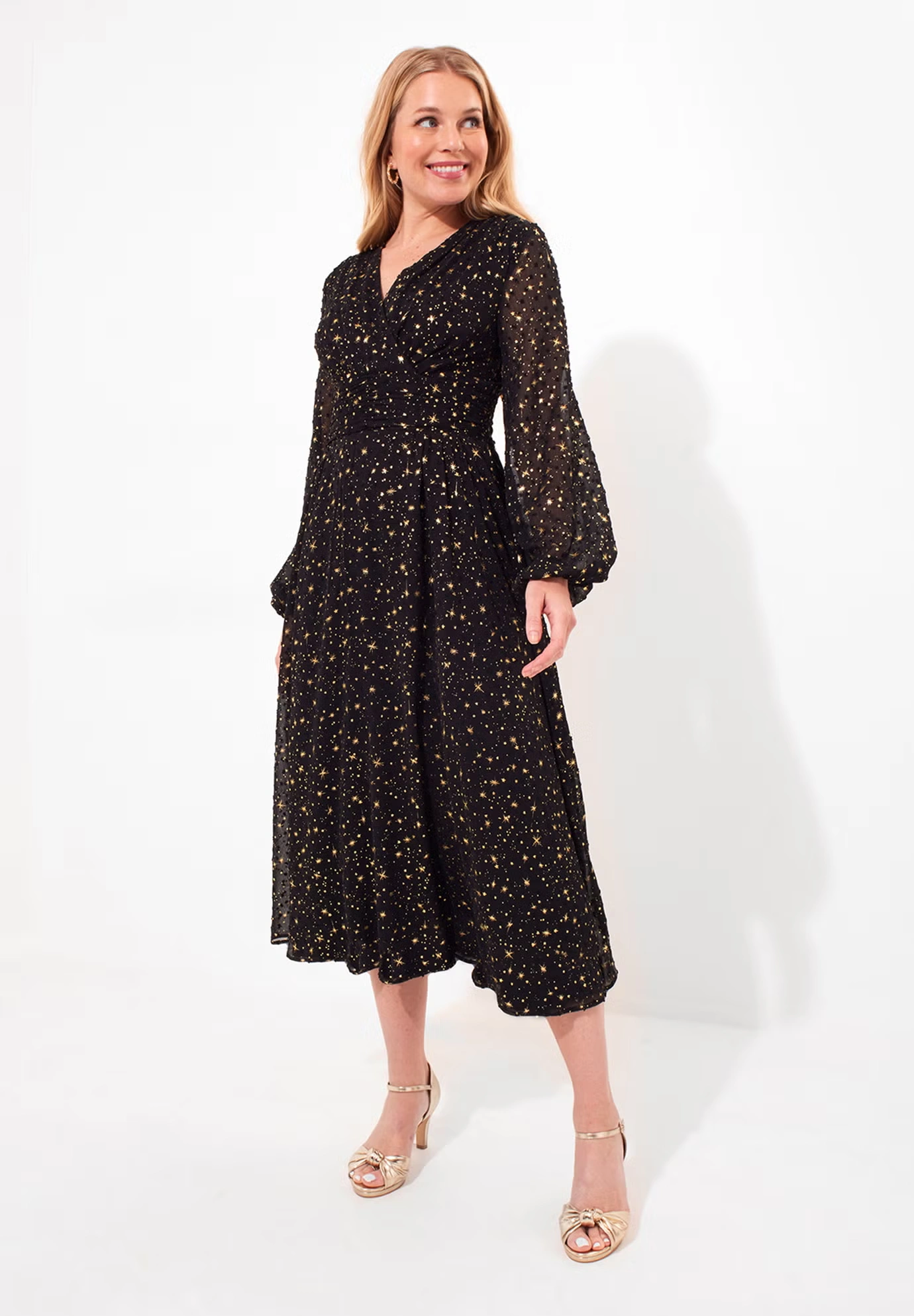 Starry Georgette Midi Dress 4 Starry Georgette Midi Dress