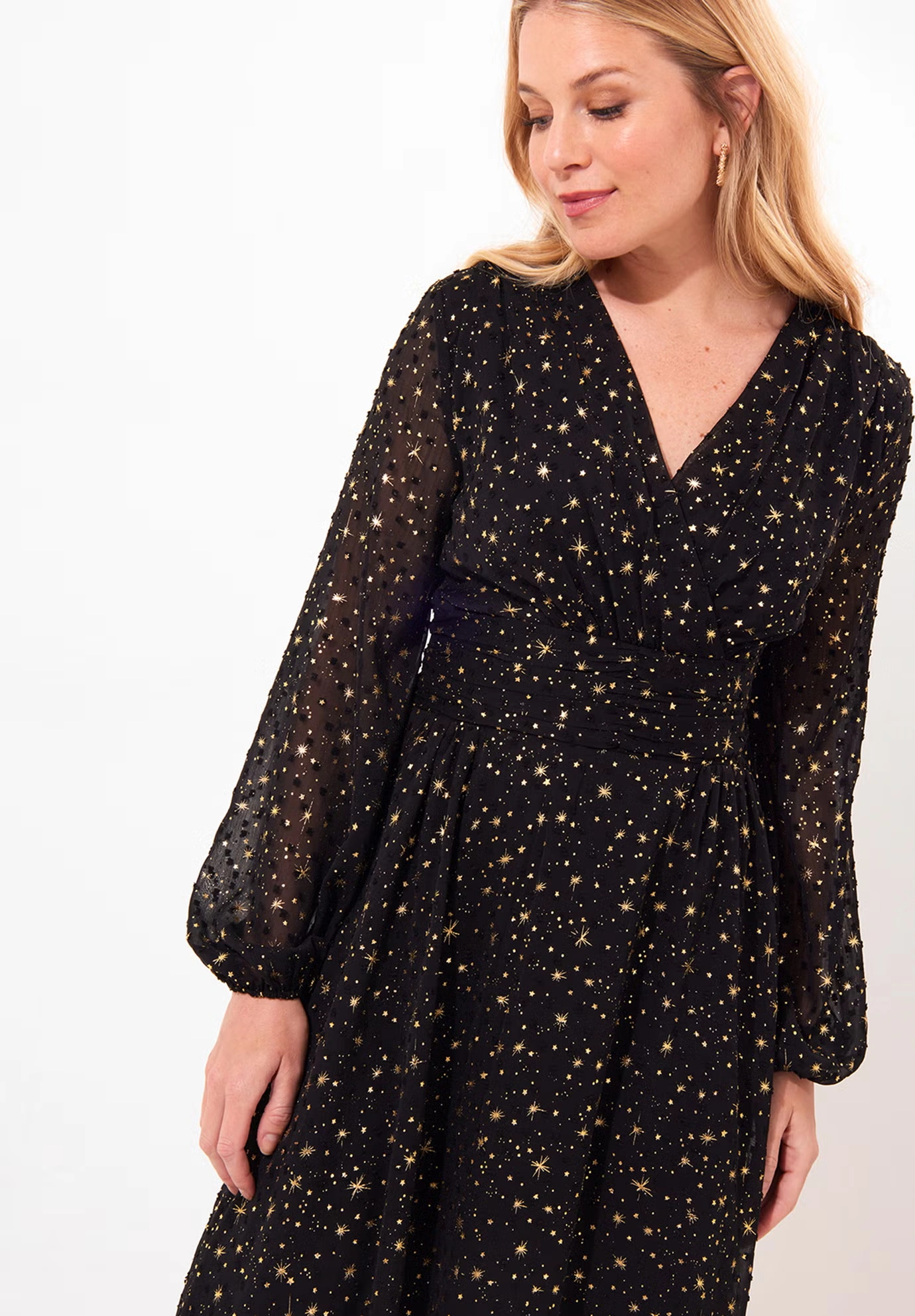 Starry Georgette Midi Dress 6 Starry Georgette Midi Dress