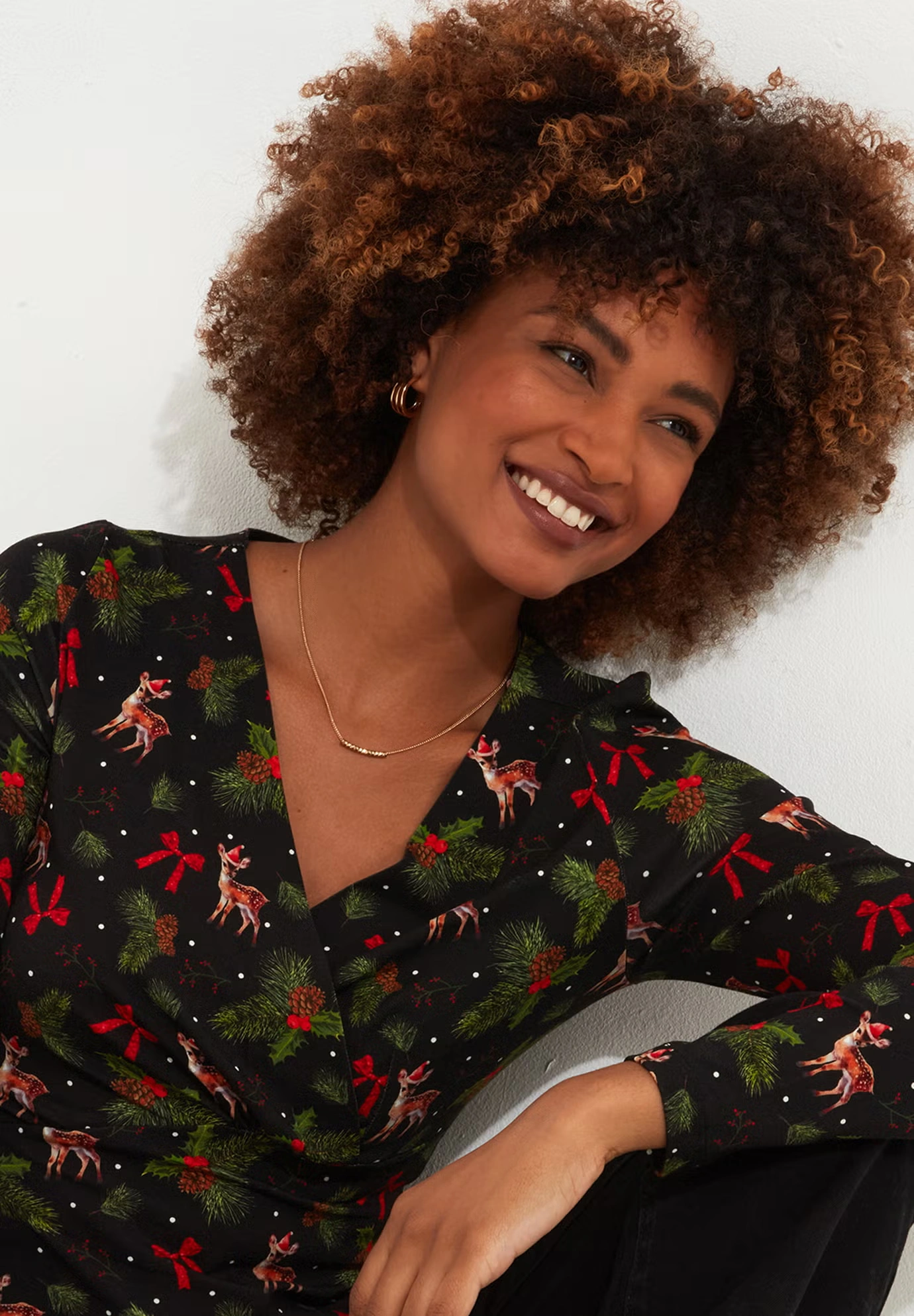 Stretch Knit Festive Wrap Top 6 Stretch Knit Festive Wrap Top