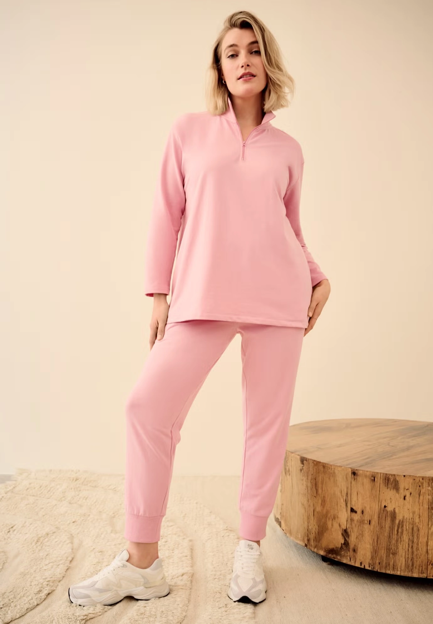 ¼ ZIP COLLAR FRENCH TERRY SWEATSHIRT