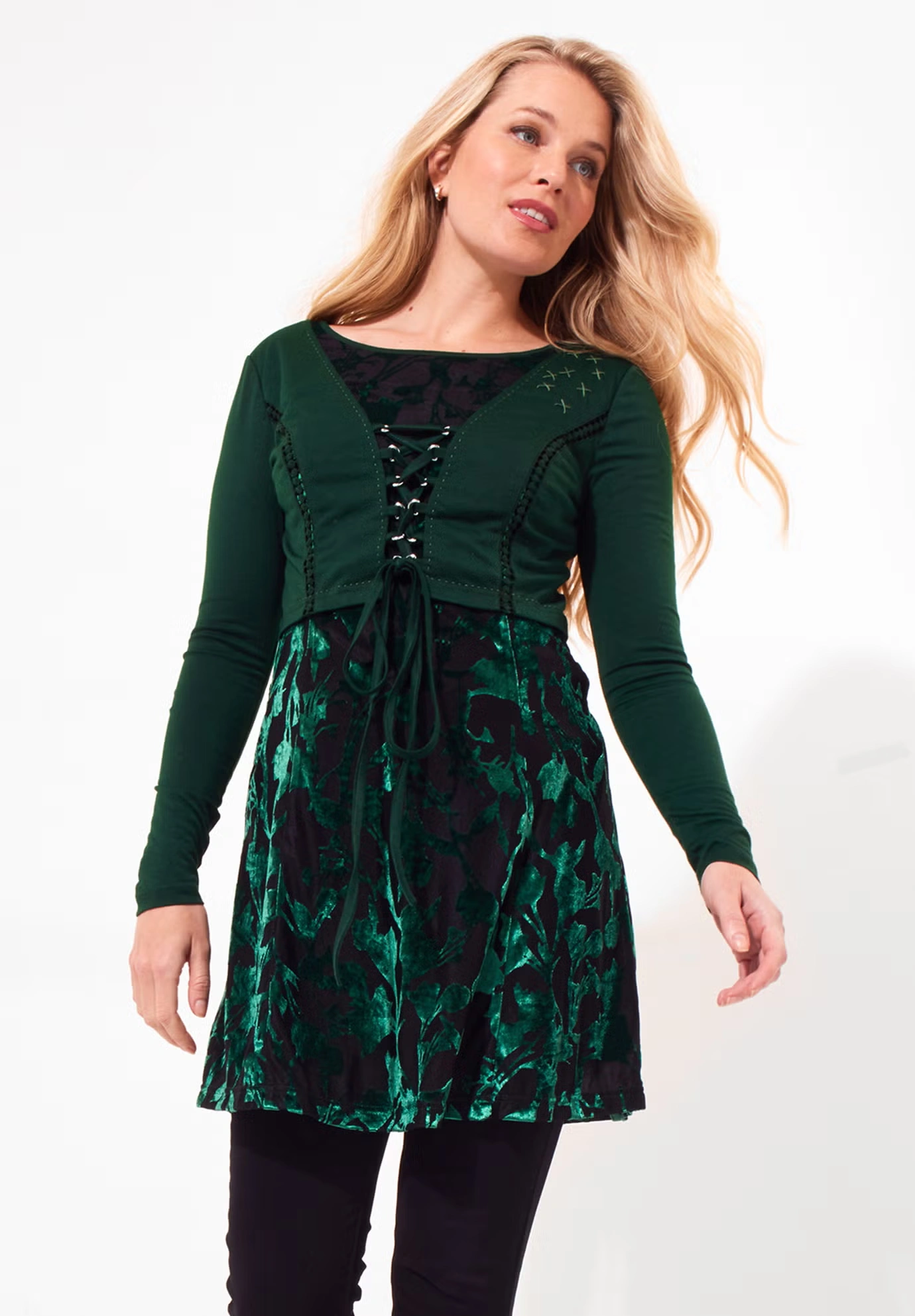 Burnout Velvet Shrug Tunic 3 Burnout Velvet Shrug Tunic