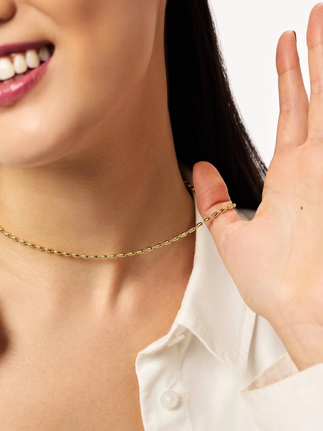 Capri Ball Chain Necklace 3 Capri Ball Chain Necklace