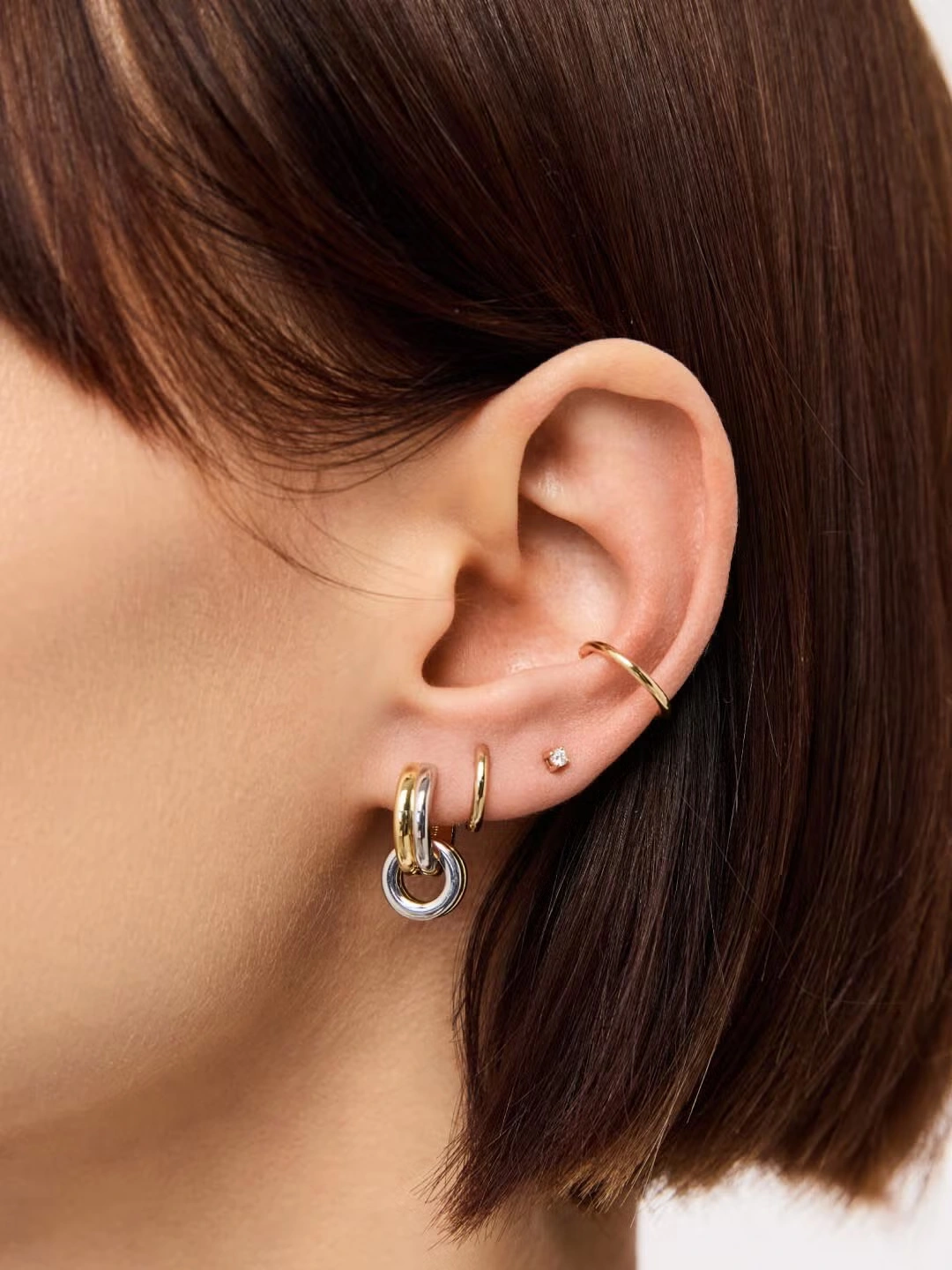 Asher Drop Huggie Earrings