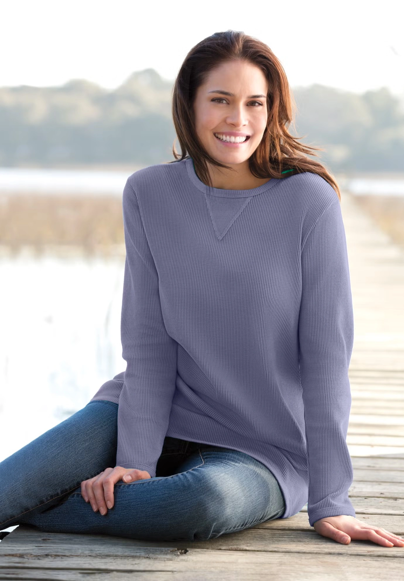 Waffle Thermal Sweatshirt