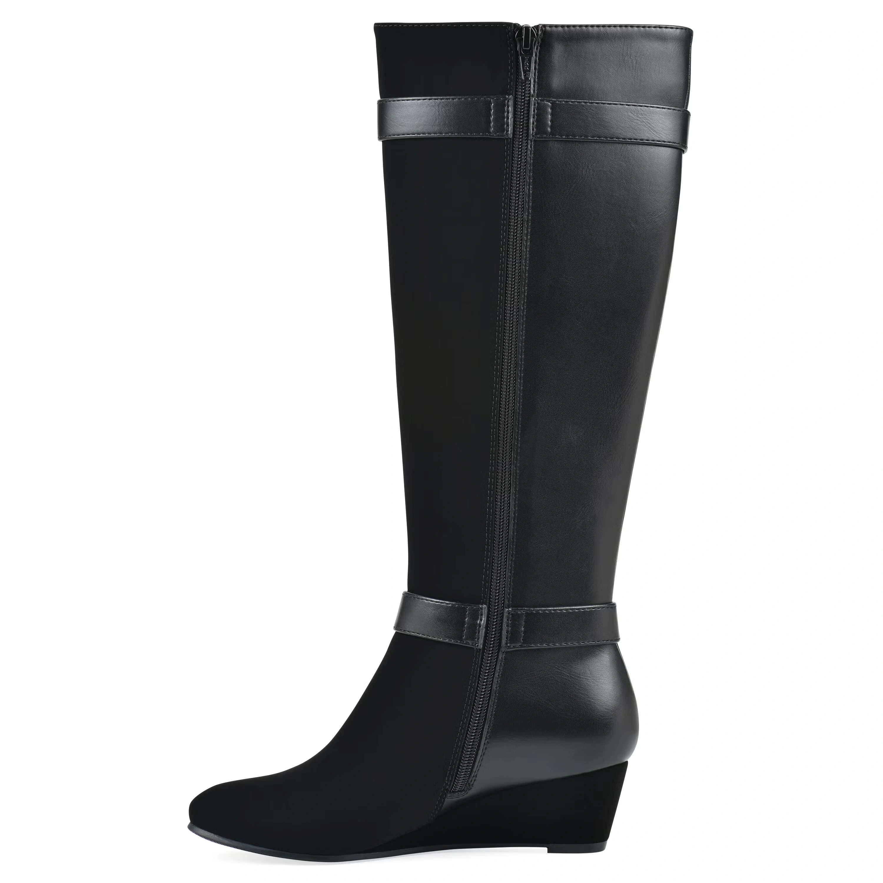 Cheers Tall Shaft Wide Calf Wedge Boot 4 Cheers Tall Shaft Wide Calf Wedge Boot