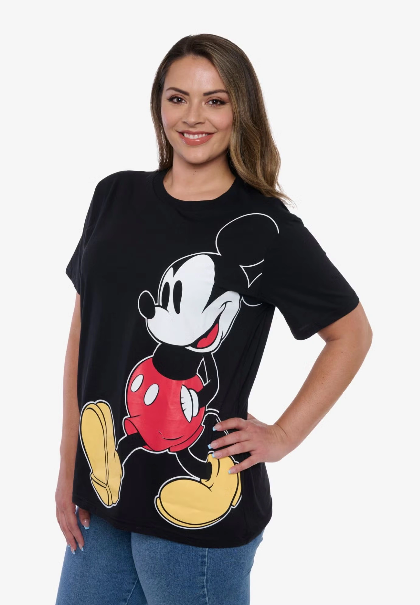 Womens Disney Mickey Mouse T-Shirt Black Short Sleeve 3 Womens Disney Mickey Mouse T-Shirt Black Short Sleeve