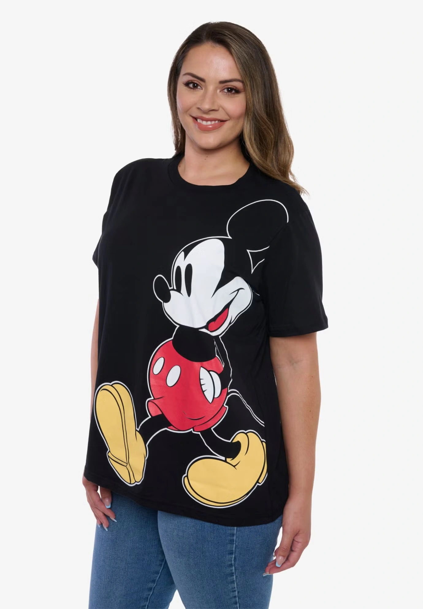 Womens Disney Mickey Mouse T-Shirt Black Short Sleeve 4 Womens Disney Mickey Mouse T-Shirt Black Short Sleeve