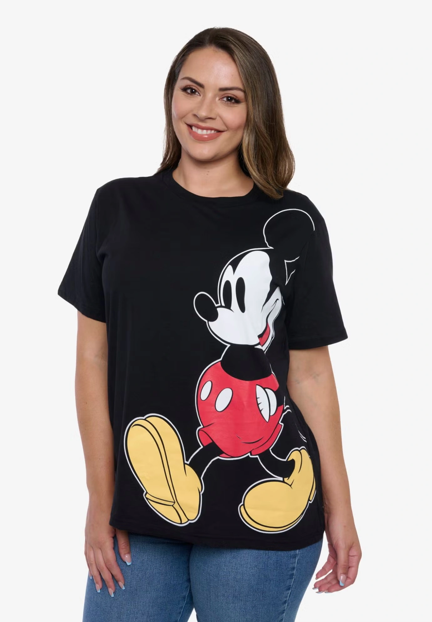 Womens Disney Mickey Mouse T-Shirt Black Short Sleeve 5 Womens Disney Mickey Mouse T-Shirt Black Short Sleeve
