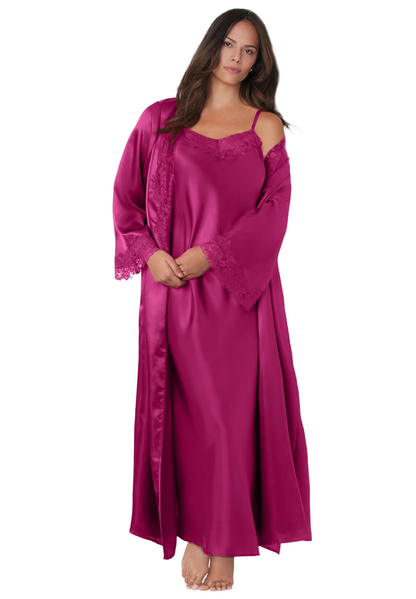 The Luxe Satin Long Peignoir Set 6 The Luxe Satin Long Peignoir Set