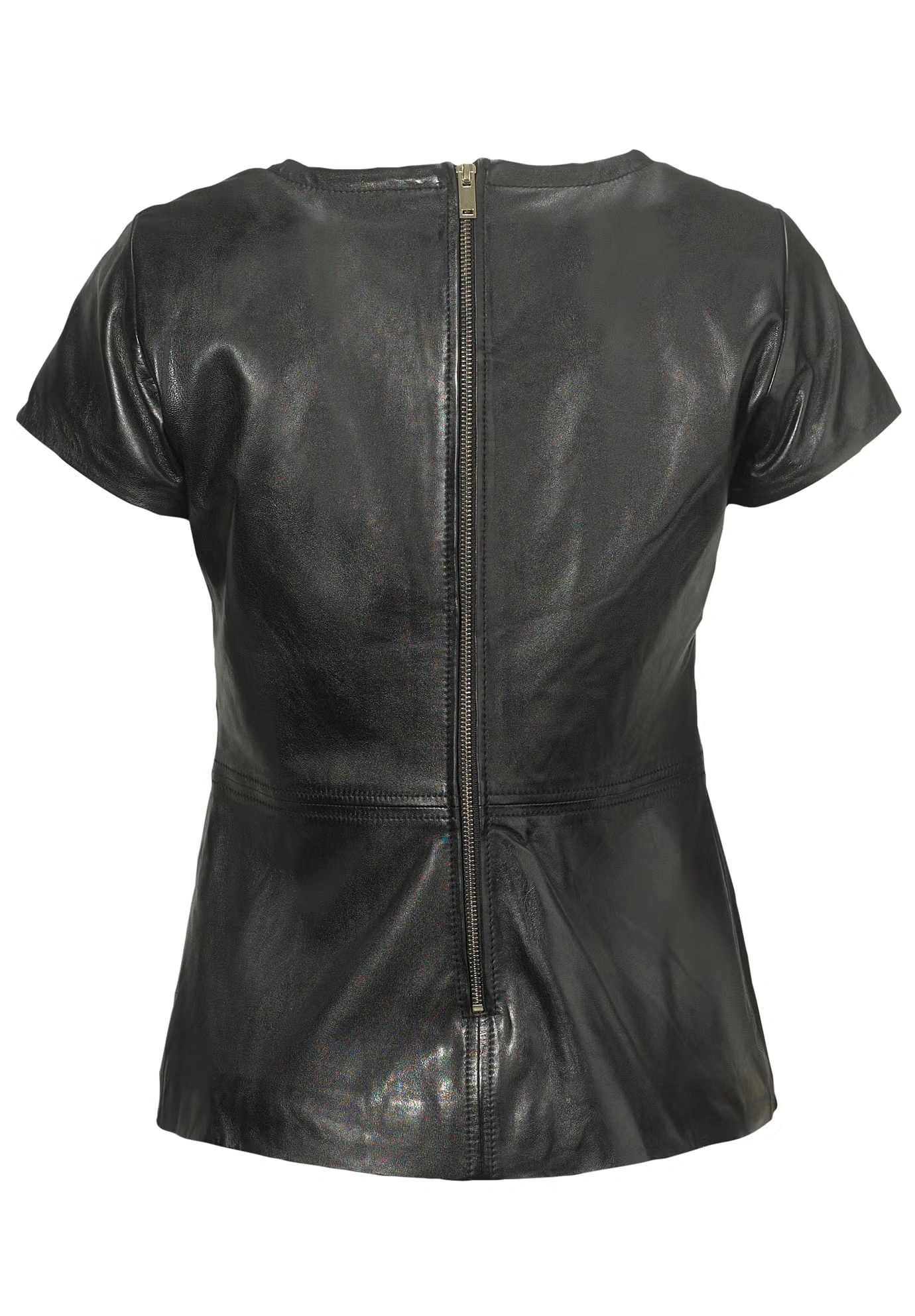 Back Zip Leather Top 4 Back Zip Leather Top