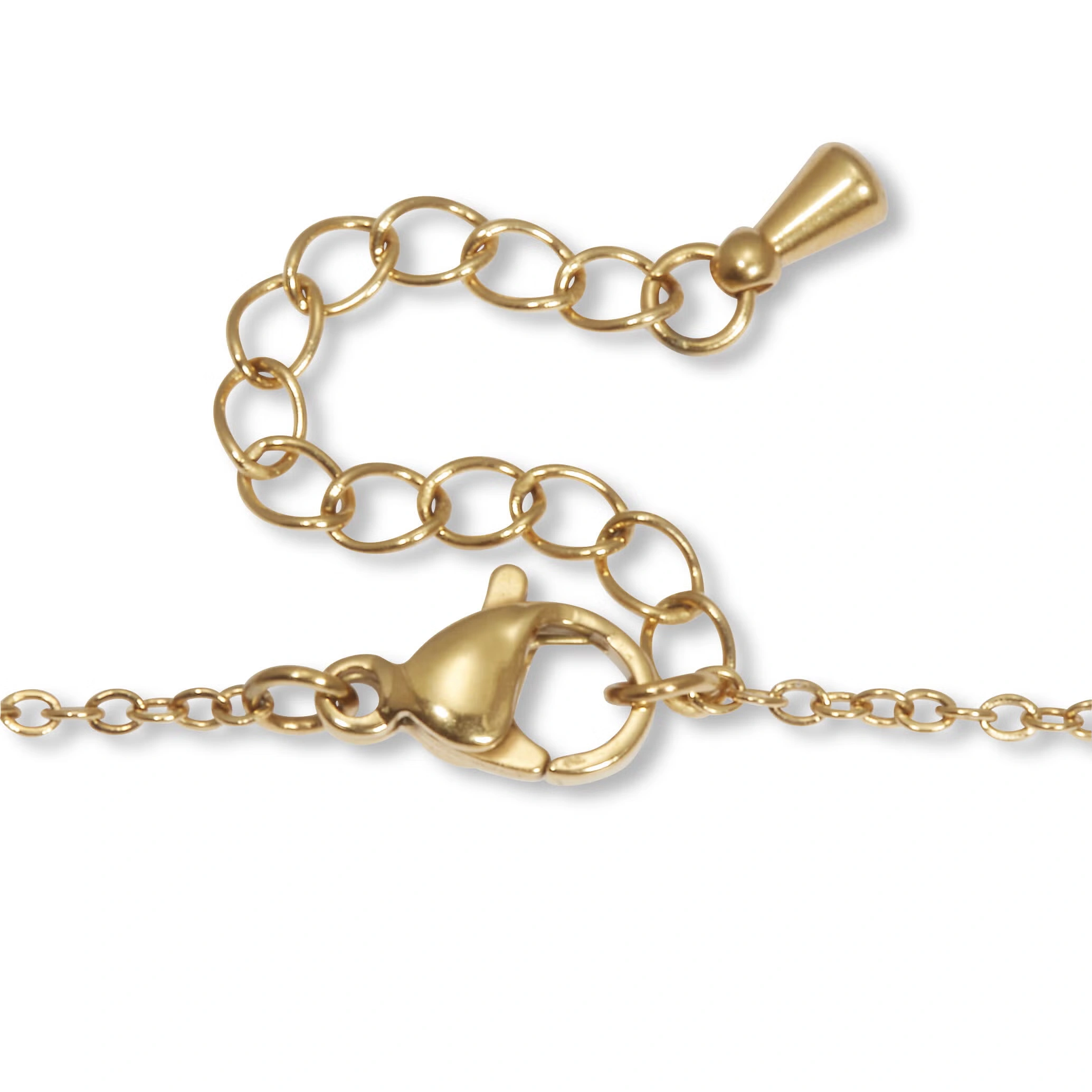 Mother of Pearl Gold Ion-Plated Stainless Steel Heart Bracelet 7 to 9-inch