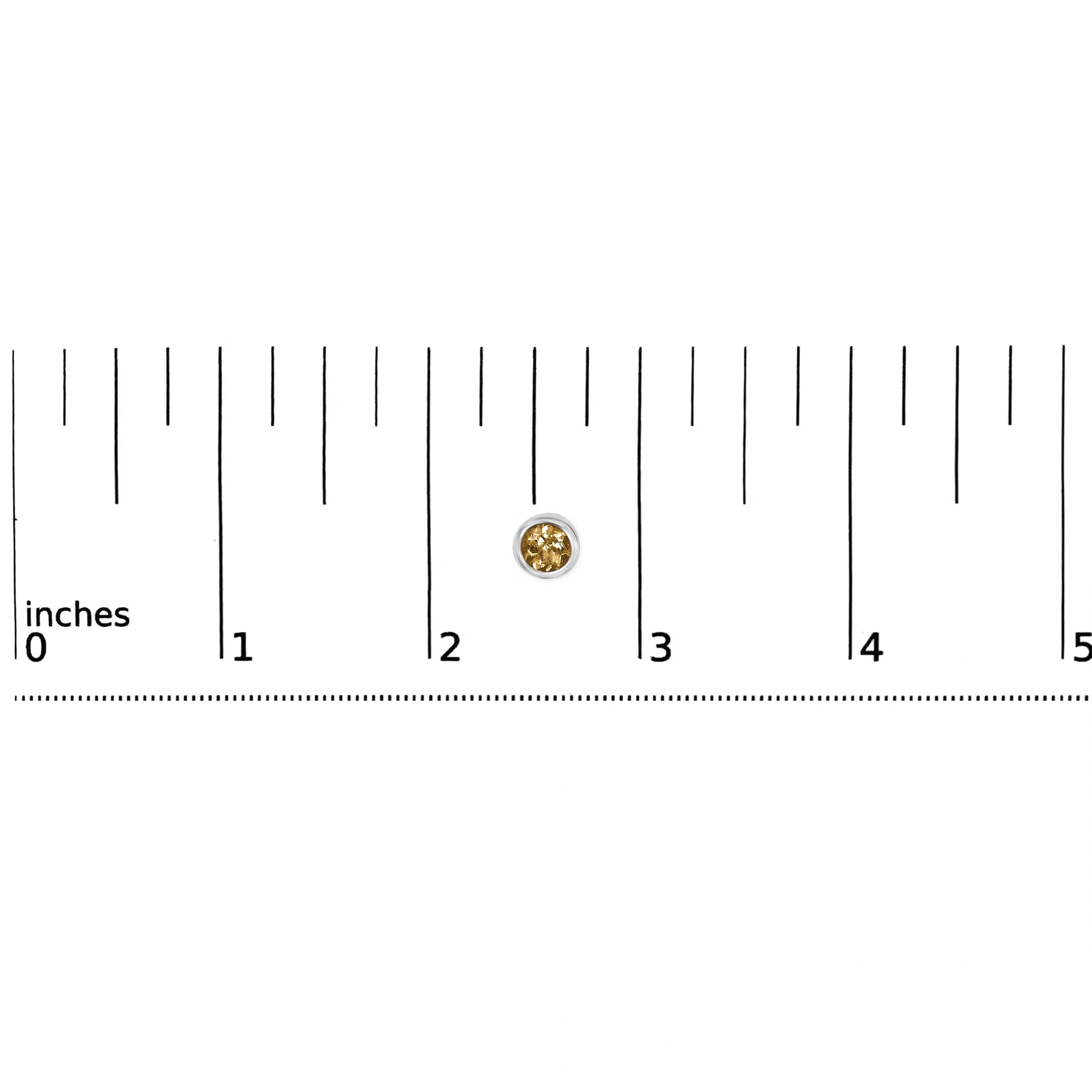 .925 Sterling Silver 6MM Bezel Set Created Yellow Citrine Solitaire Stud Earrings 5 .925 Sterling Silver 6MM Bezel Set Created Yellow Citrine Solitaire Stud Earrings