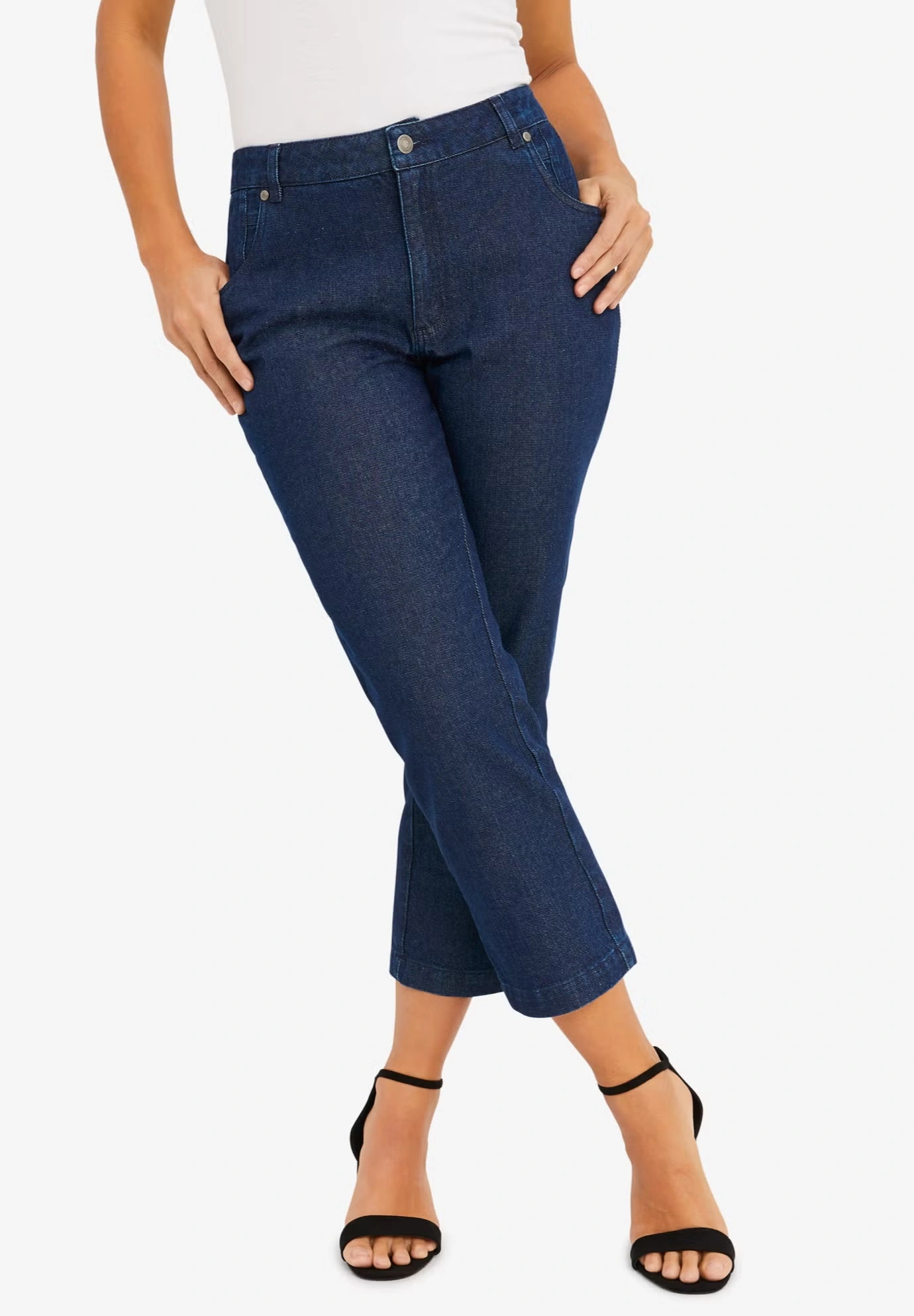 Classic Cotton Denim Capri