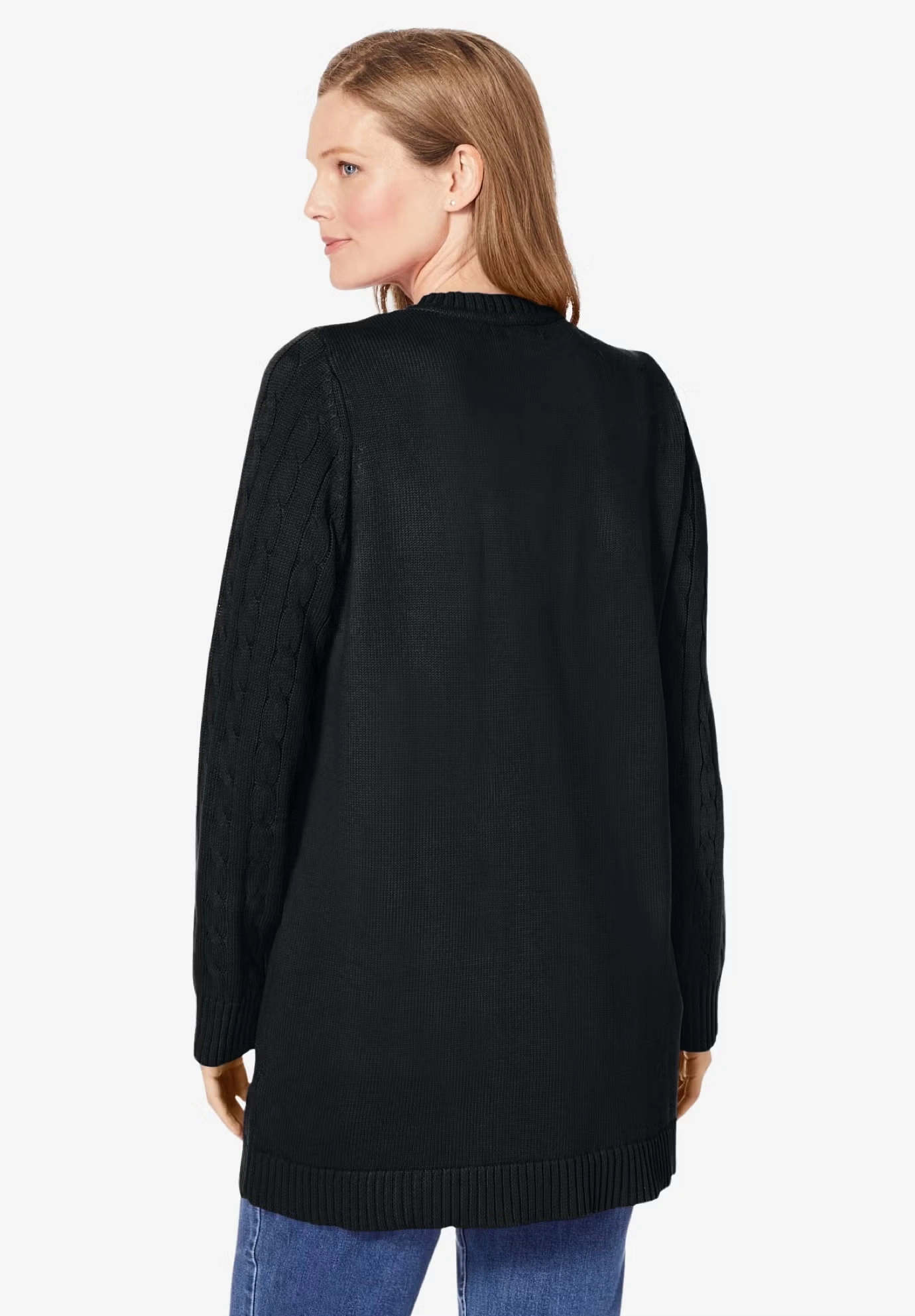 Cotton Cable Knit Cardigan Sweater 3 Cotton Cable Knit Cardigan Sweater