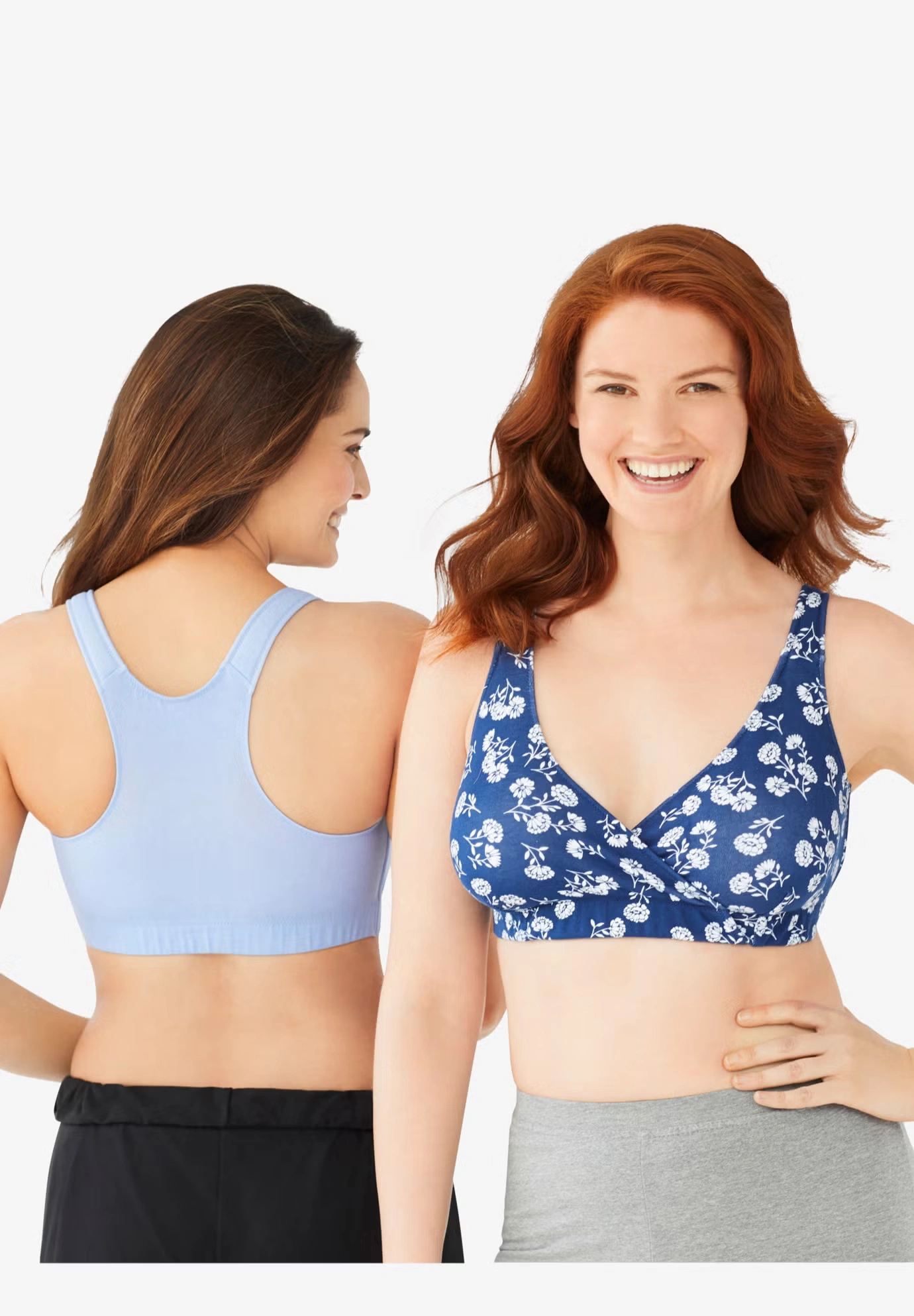 Low-Impact Cotton Sports Bra 2-Pack