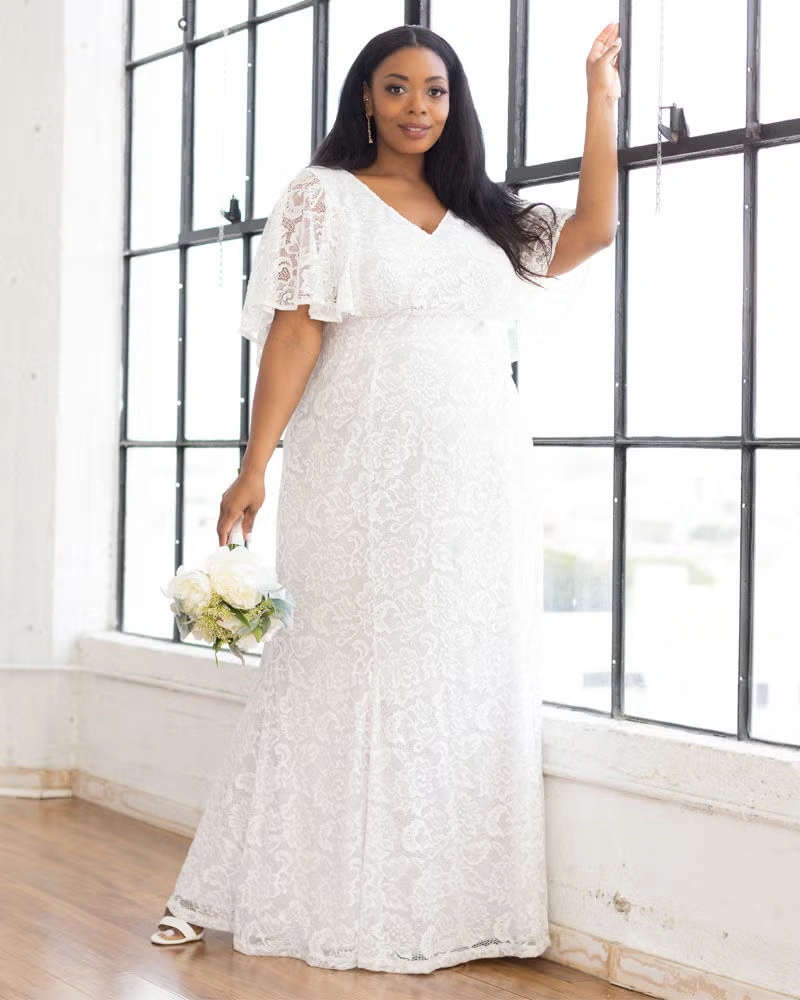 Clarissa Long Lace Wedding Dress