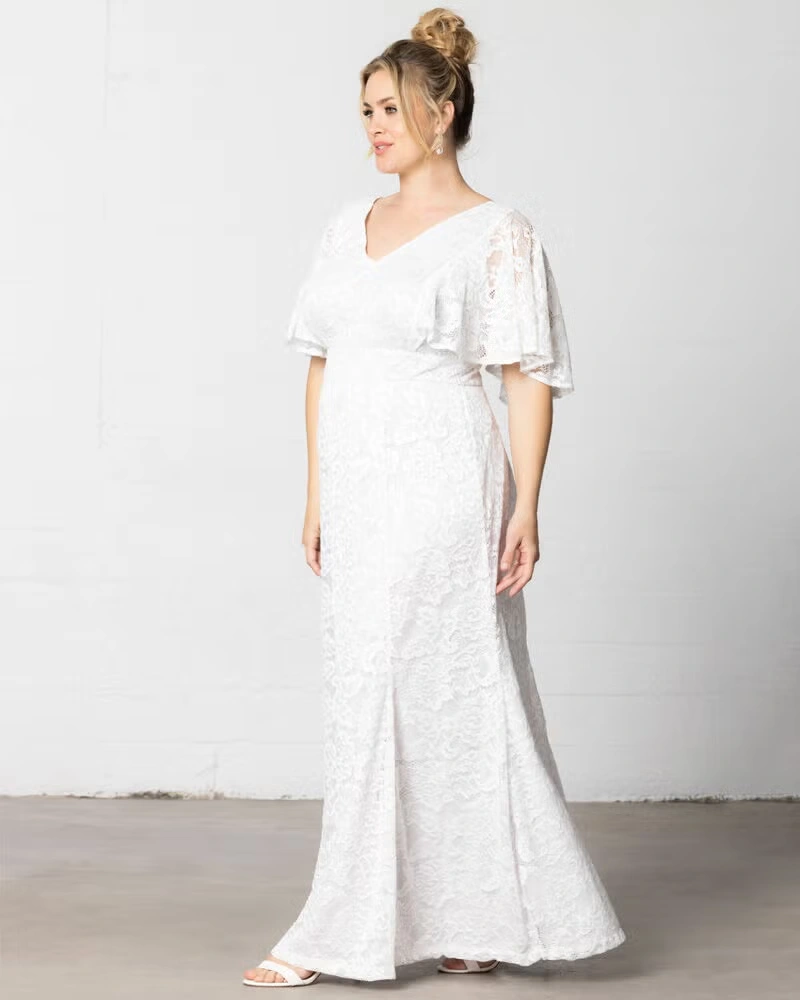 Clarissa Long Lace Wedding Dress