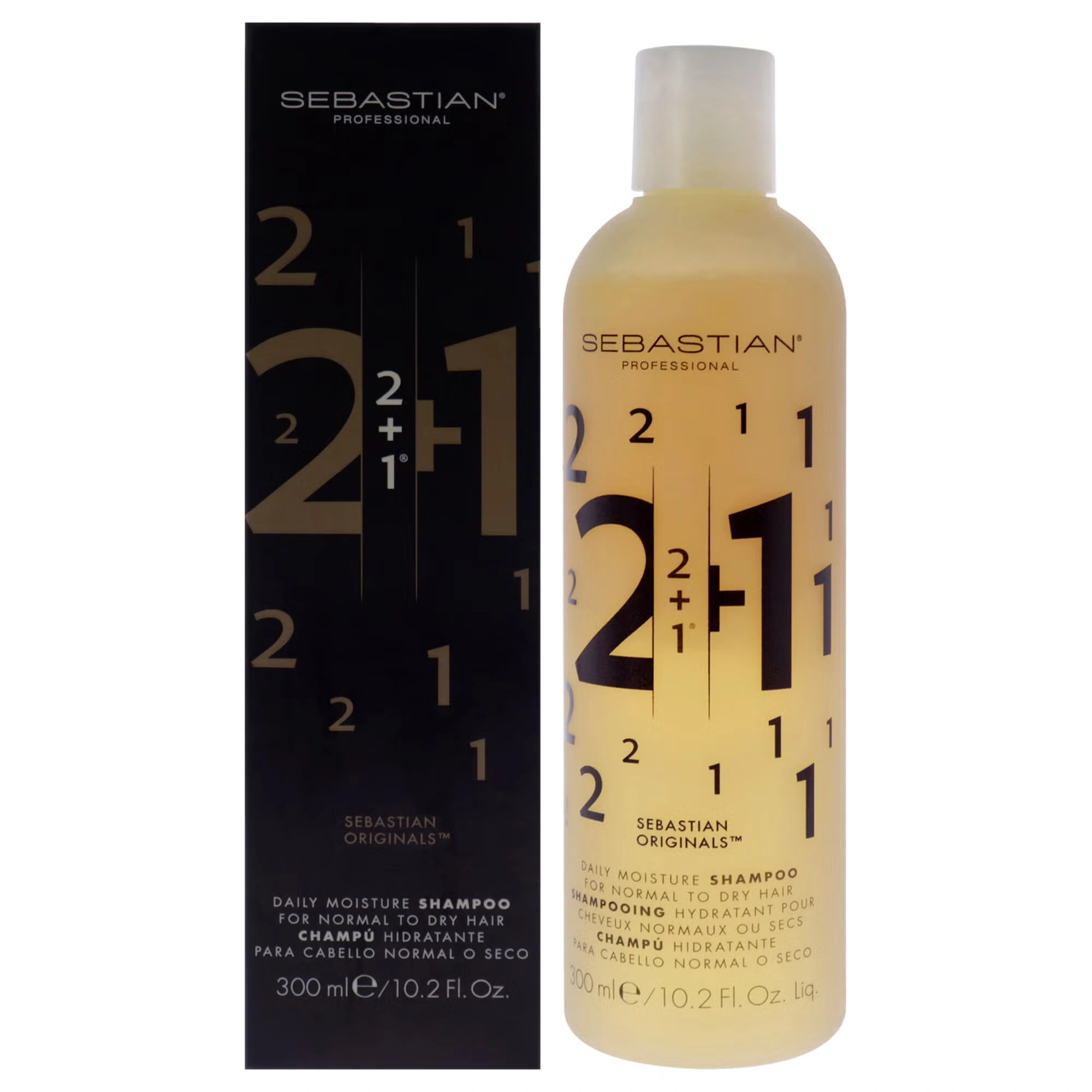 2 Plus 1 Daily Moisture Shampoo by Sebastian for Unisex - 10.2 oz Shampoo