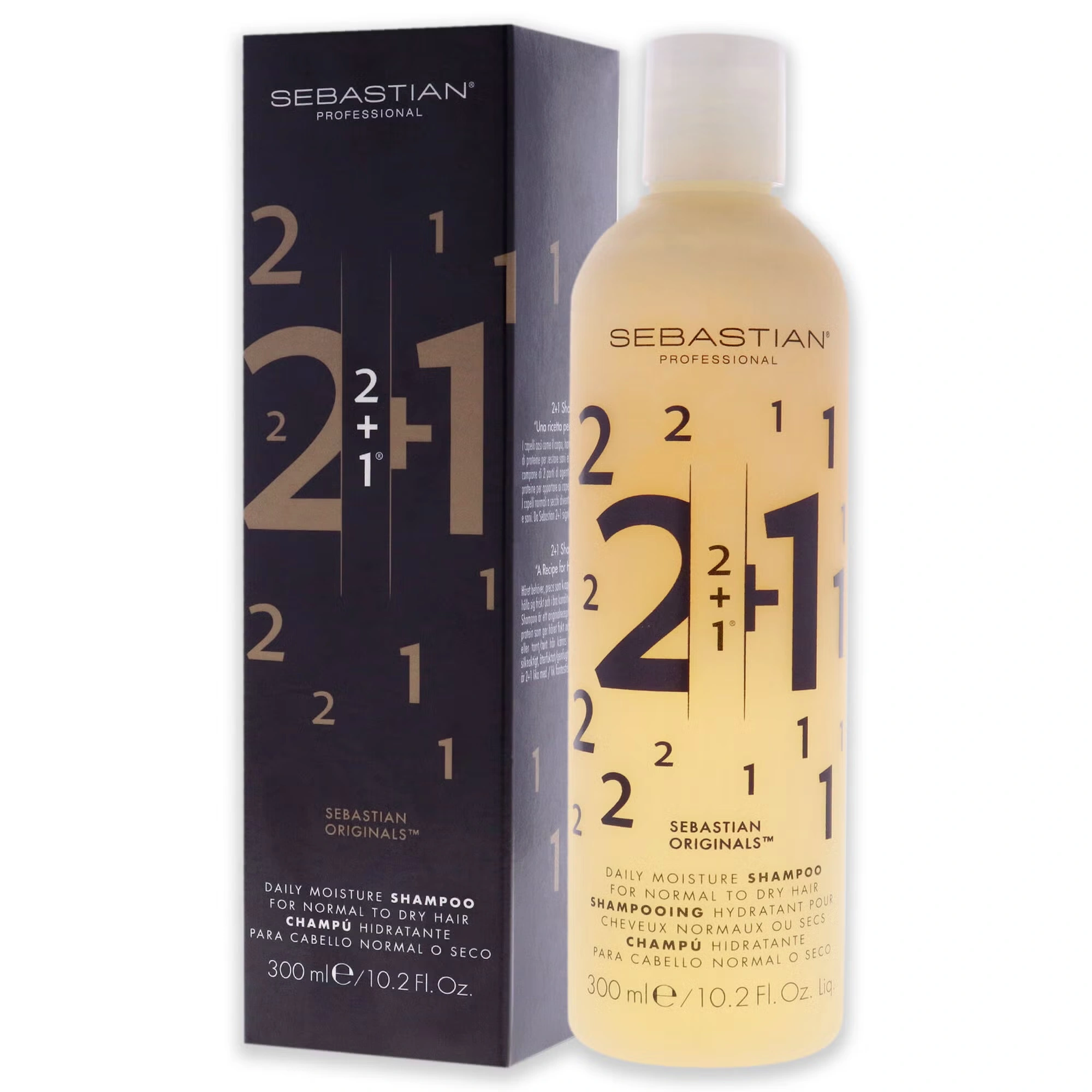 2 Plus 1 Daily Moisture Shampoo by Sebastian for Unisex - 10.2 oz Shampoo 9 2 Plus 1 Daily Moisture Shampoo by Sebastian for Unisex - 10.2 oz Shampoo