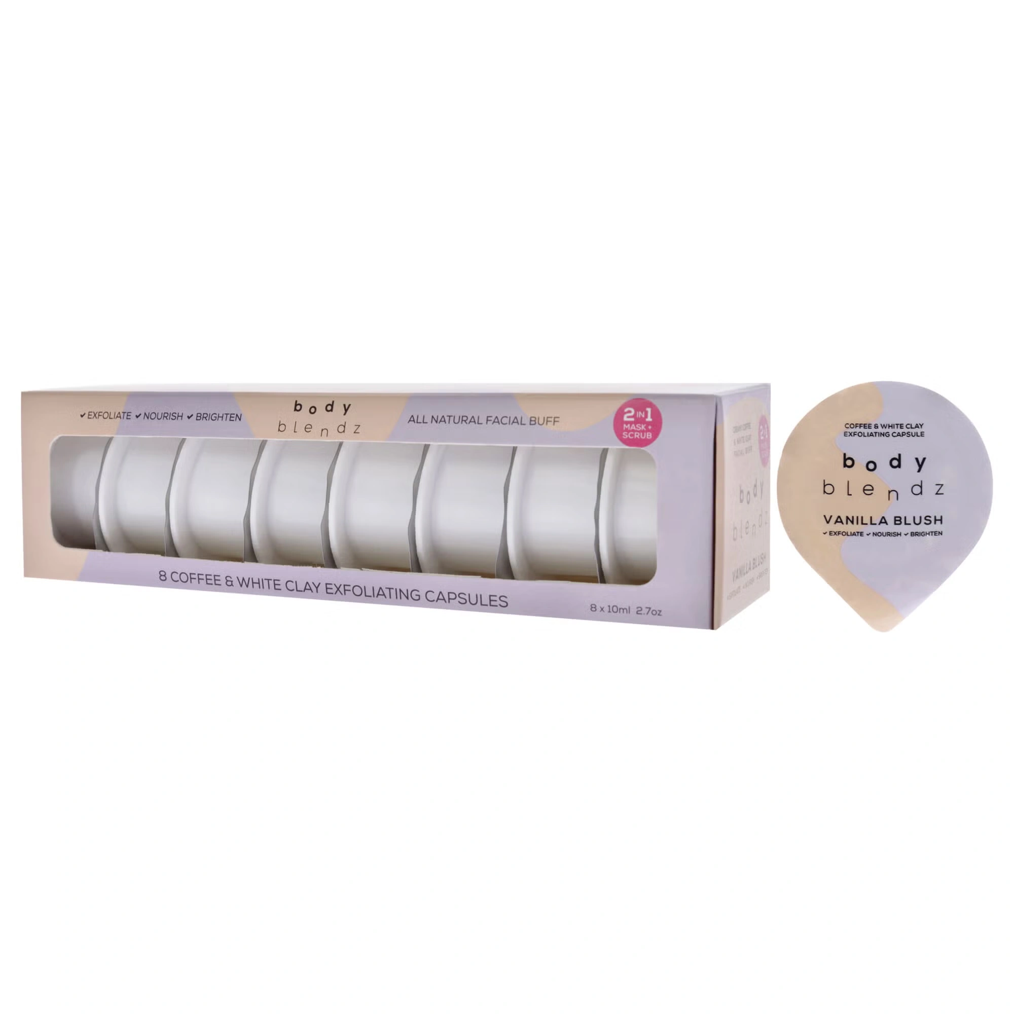 2-In-1 Mask and Scrub Exfoliating Capsules by BodyBlendz for Women - 8 x 2.7oz Exfoliator 9 2-In-1 Mask and Scrub Exfoliating Capsules by BodyBlendz for Women - 8 x 2.7oz Exfoliator