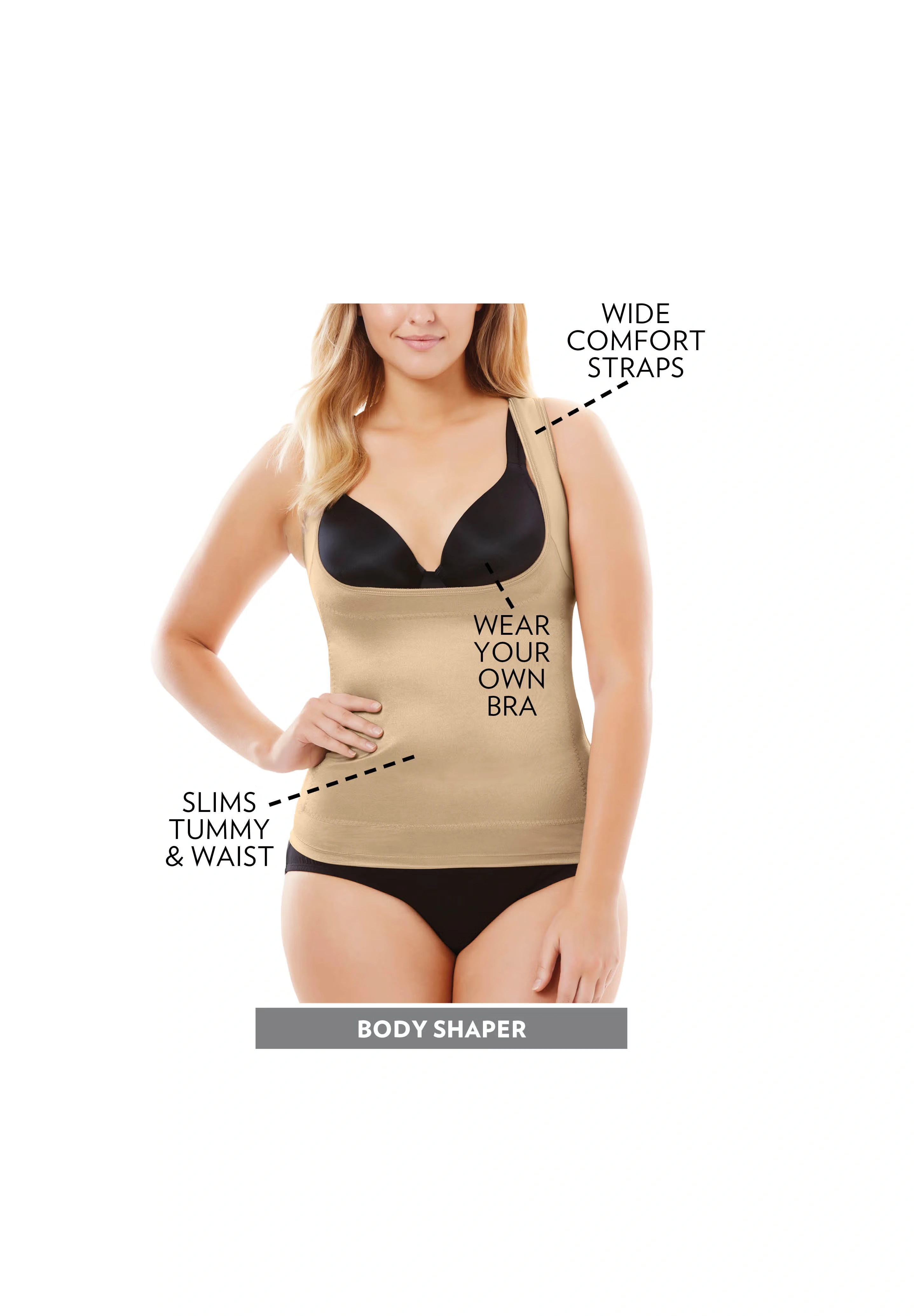 Power Shaper Firm Control Wear-Your-Own-Bra Shaper Tank 3 Power Shaper Firm Control Wear-Your-Own-Bra Shaper Tank