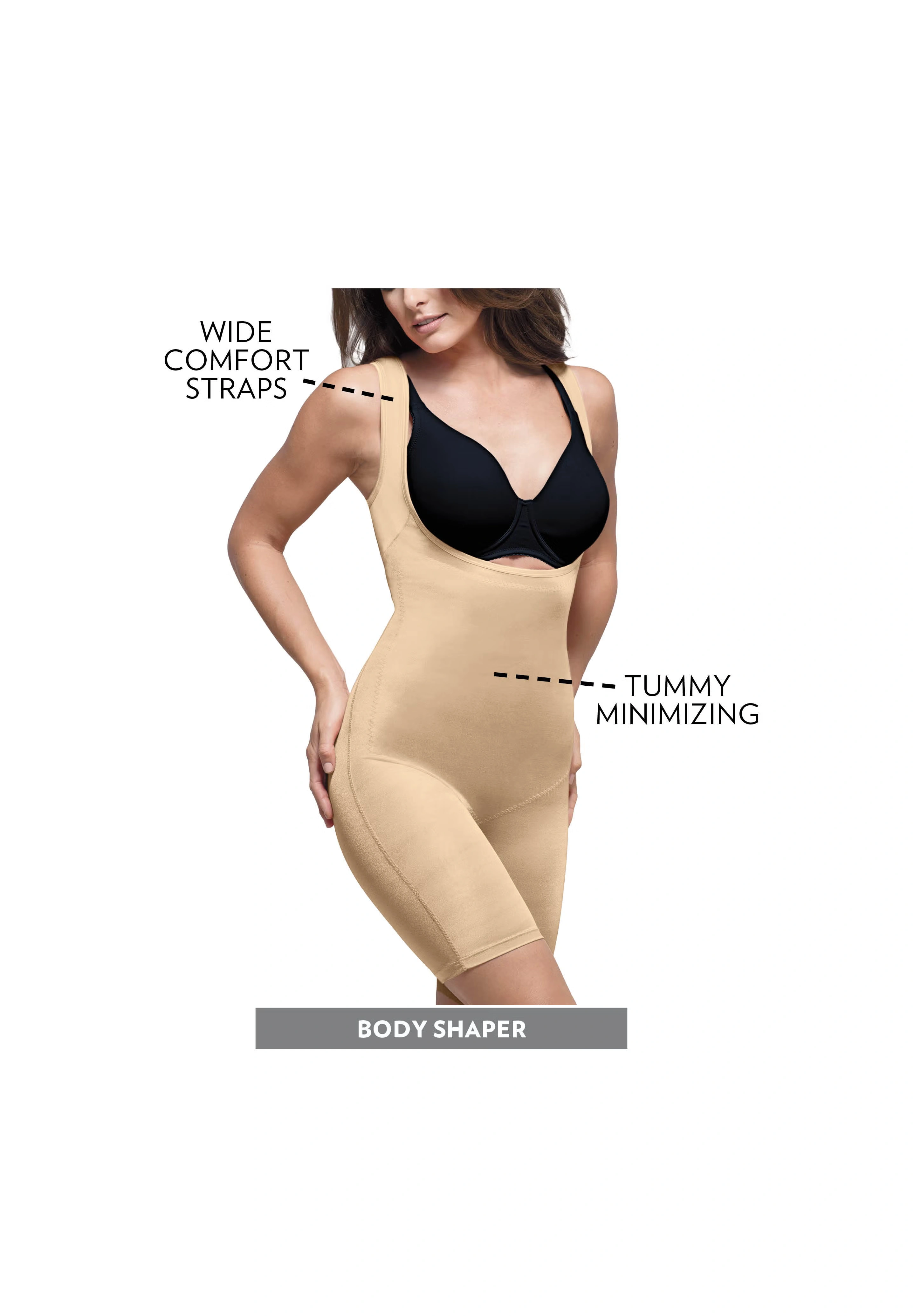 Power Shaper Firm Control Wear-Your-Own-Bra Body Shaper 4 Power Shaper Firm Control Wear-Your-Own-Bra Body Shaper