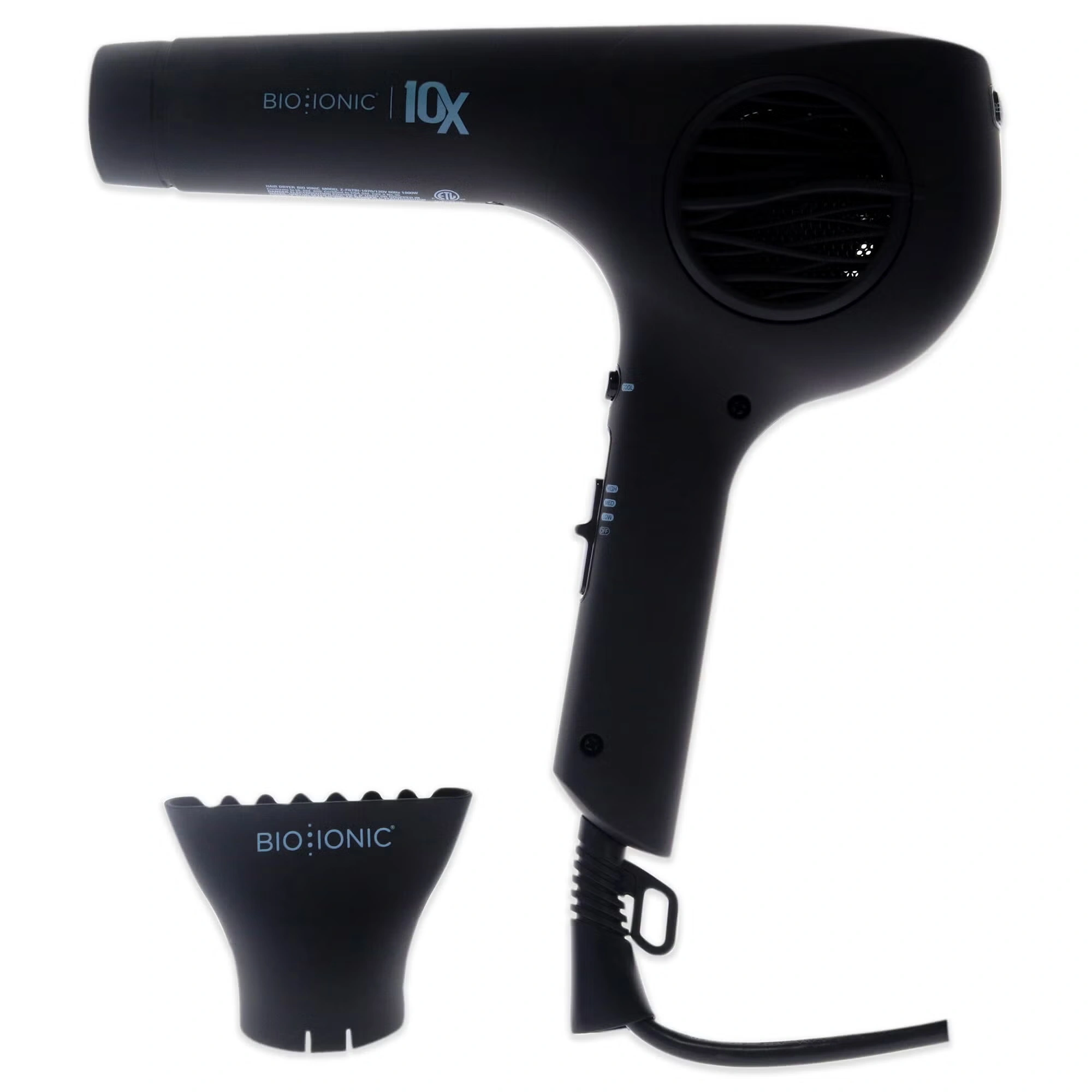 10x Pro Ultra Light Speed Dryer - Black by Bio Ionic for Women - 1 Pc Hair Dryer 6 10x Pro Ultra Light Speed Dryer - Black by Bio Ionic for Women - 1 Pc Hair Dryer