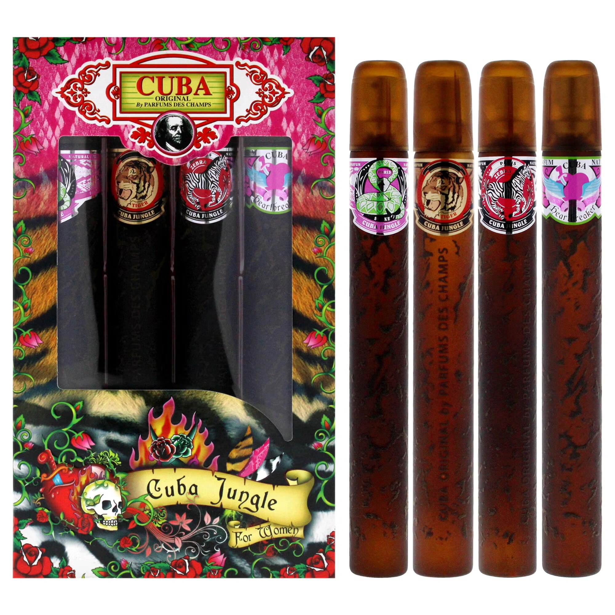 Cuba Jungle by Cuba for Women - 4 Pc Gift Set
