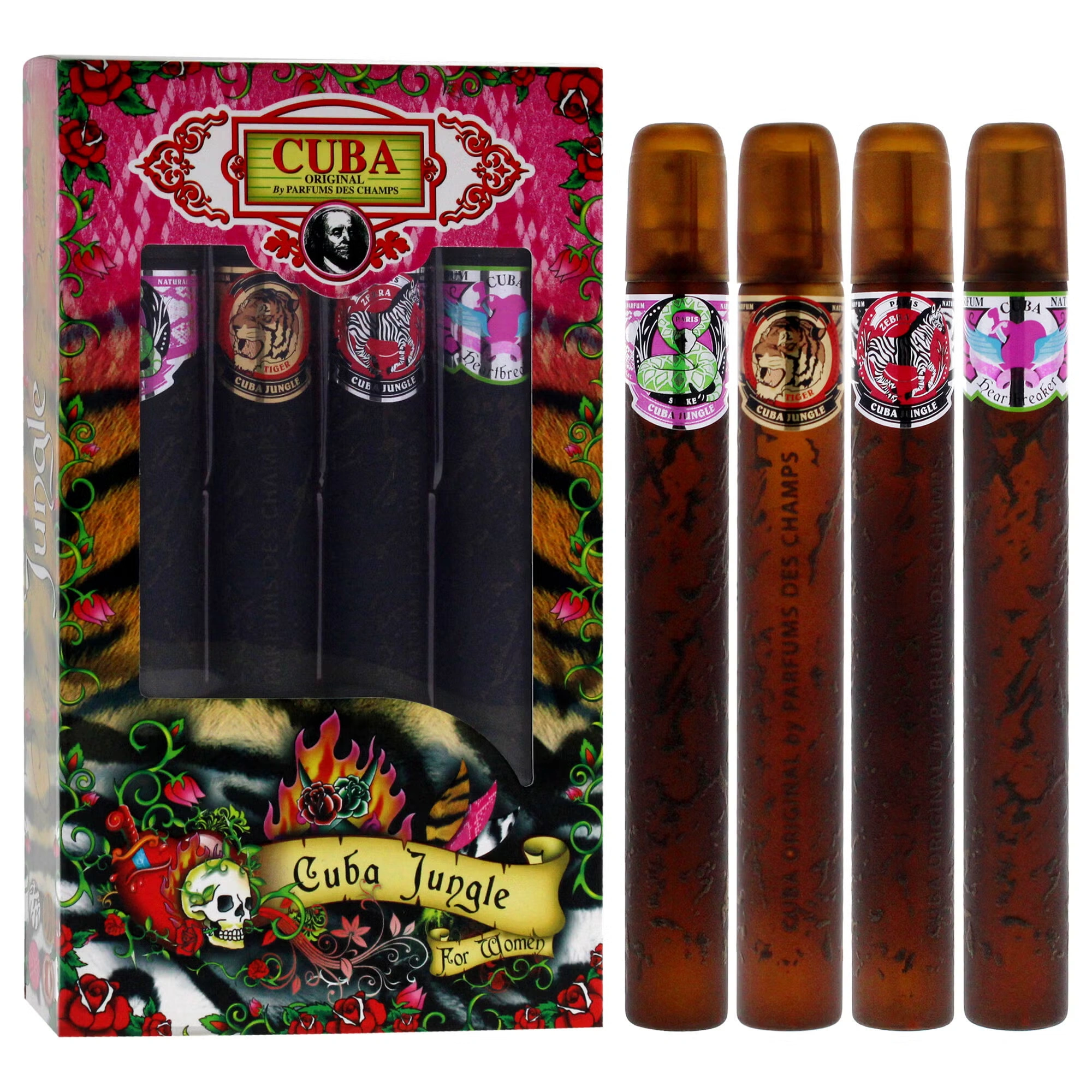 Cuba Jungle by Cuba for Women - 4 Pc Gift Set