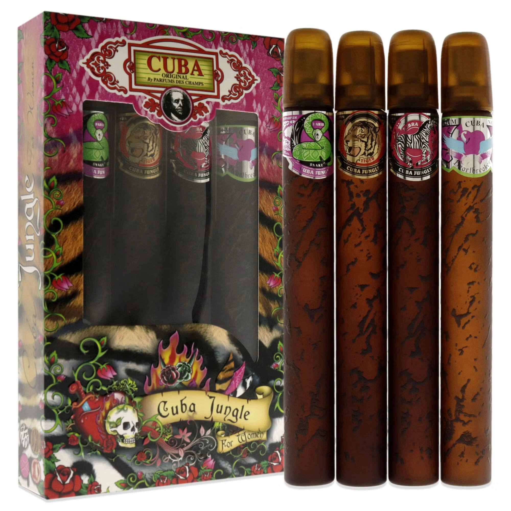 Cuba Jungle by Cuba for Women - 4 Pc Gift Set