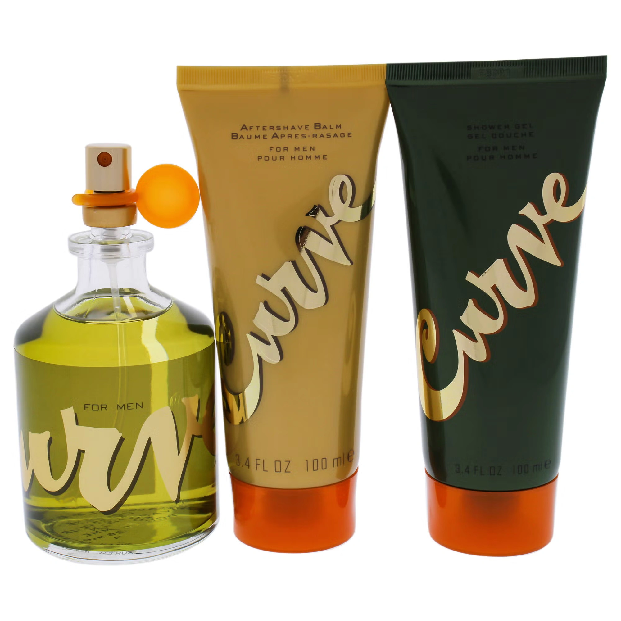 Curve by Liz Claiborne for Men - 3 Pc Gift Set 4.2oz Cologne Spray, 3.4oz Aftershave Balm, 3.4oz Showe Gel