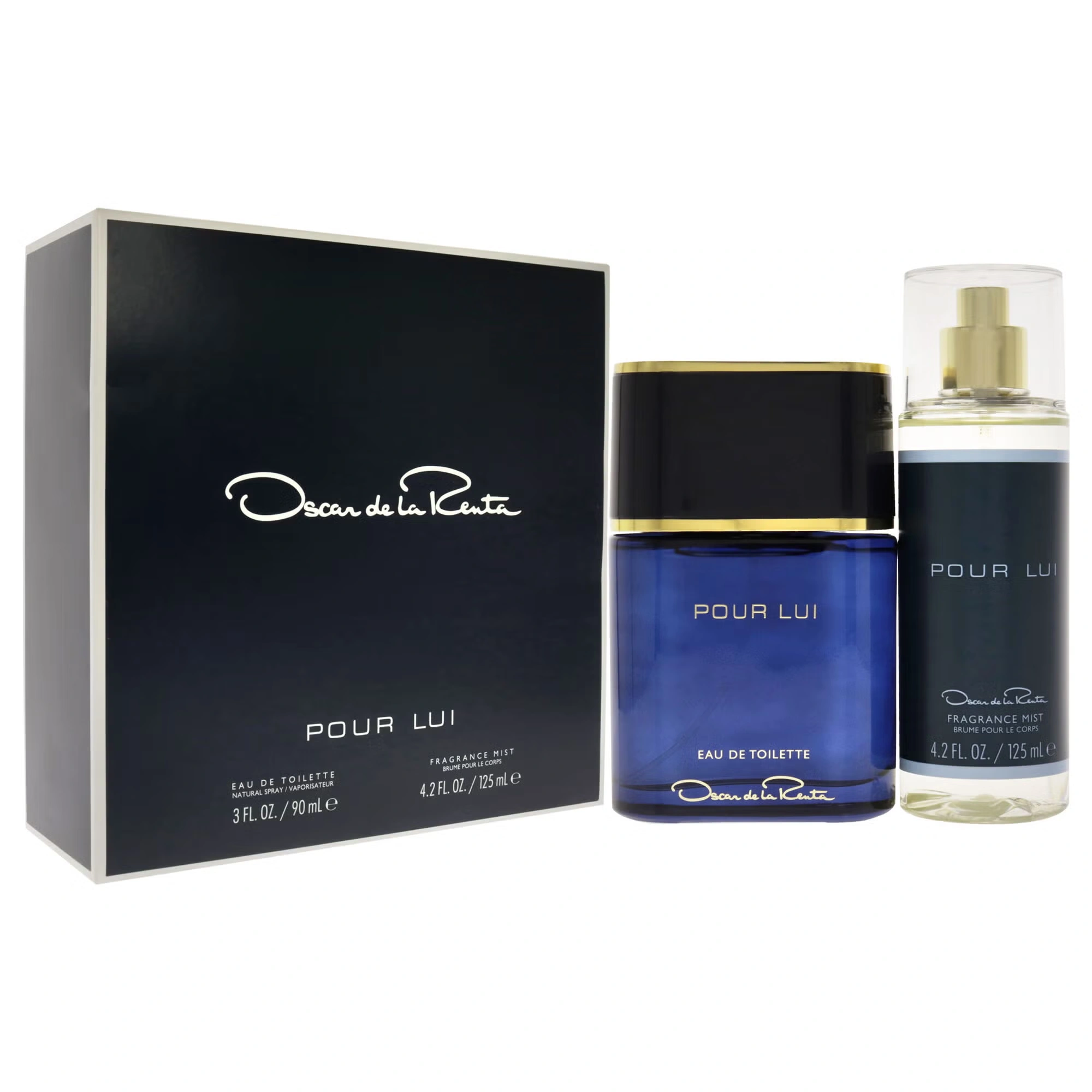 Oscar Pour Lui by Oscar De La Renta for Men - 2 Pc Gift Set 3oz EDT Spray, 4.2oz Fragrance Mist