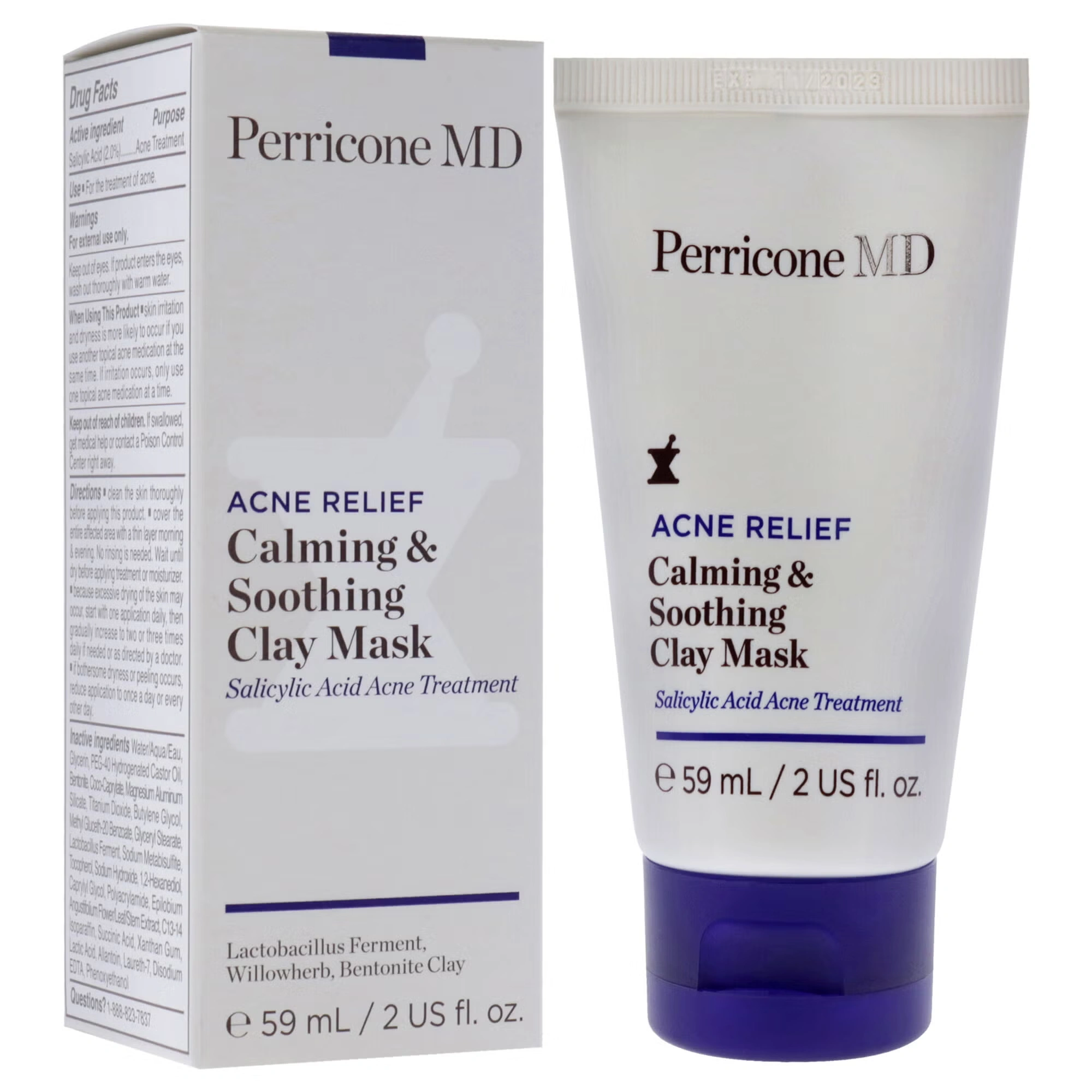 Acne Relief Calming and Soothing Clay Mask by Perricone MD for Unisex - 2 oz Mask