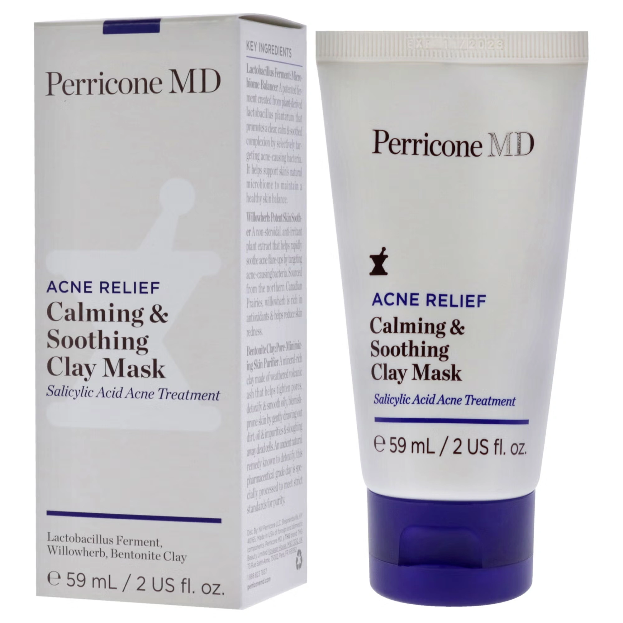 Acne Relief Calming and Soothing Clay Mask by Perricone MD for Unisex - 2 oz Mask