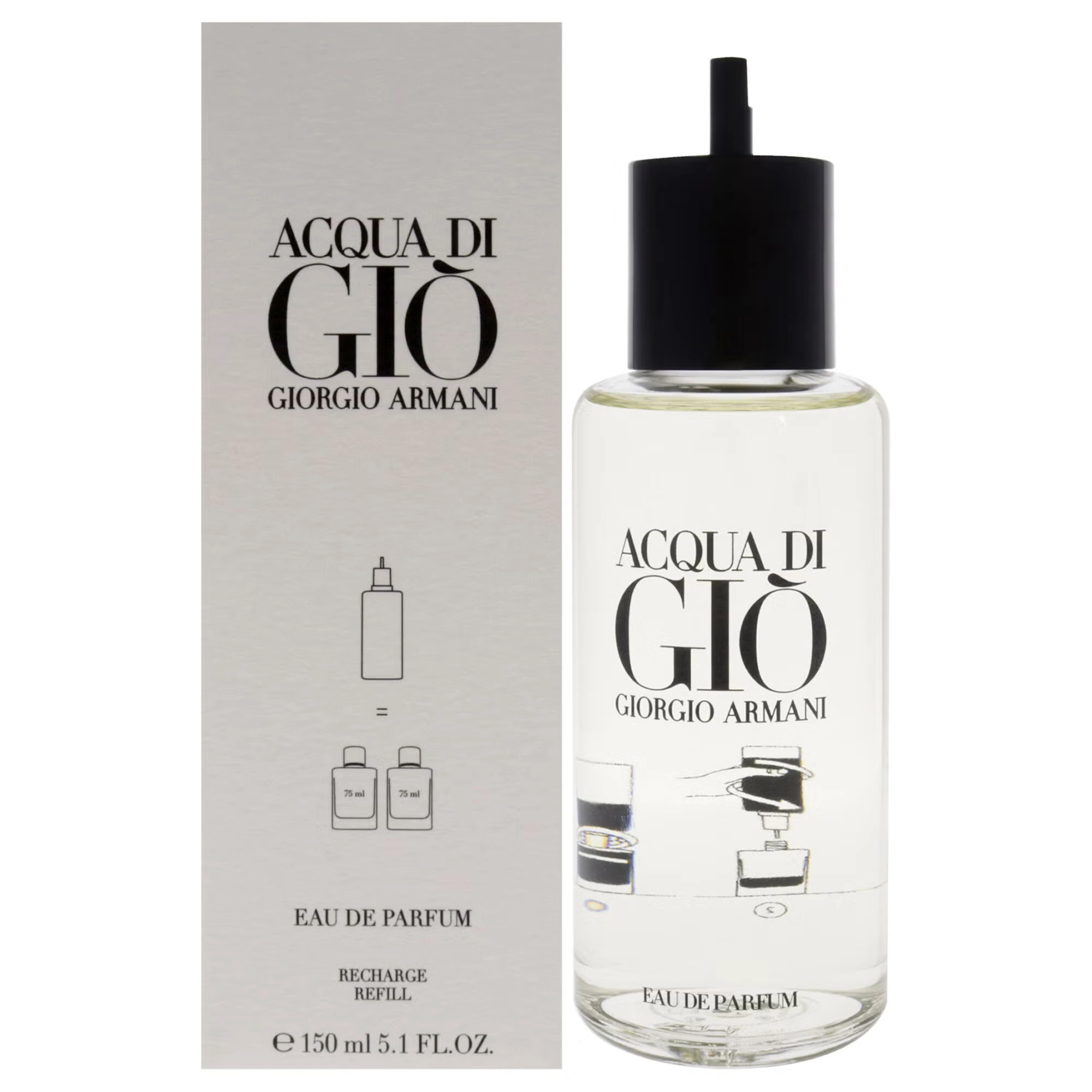 Acqua Di Gio by Giorgio Armani for Men - 5.1 oz EDP Spray (Refill)