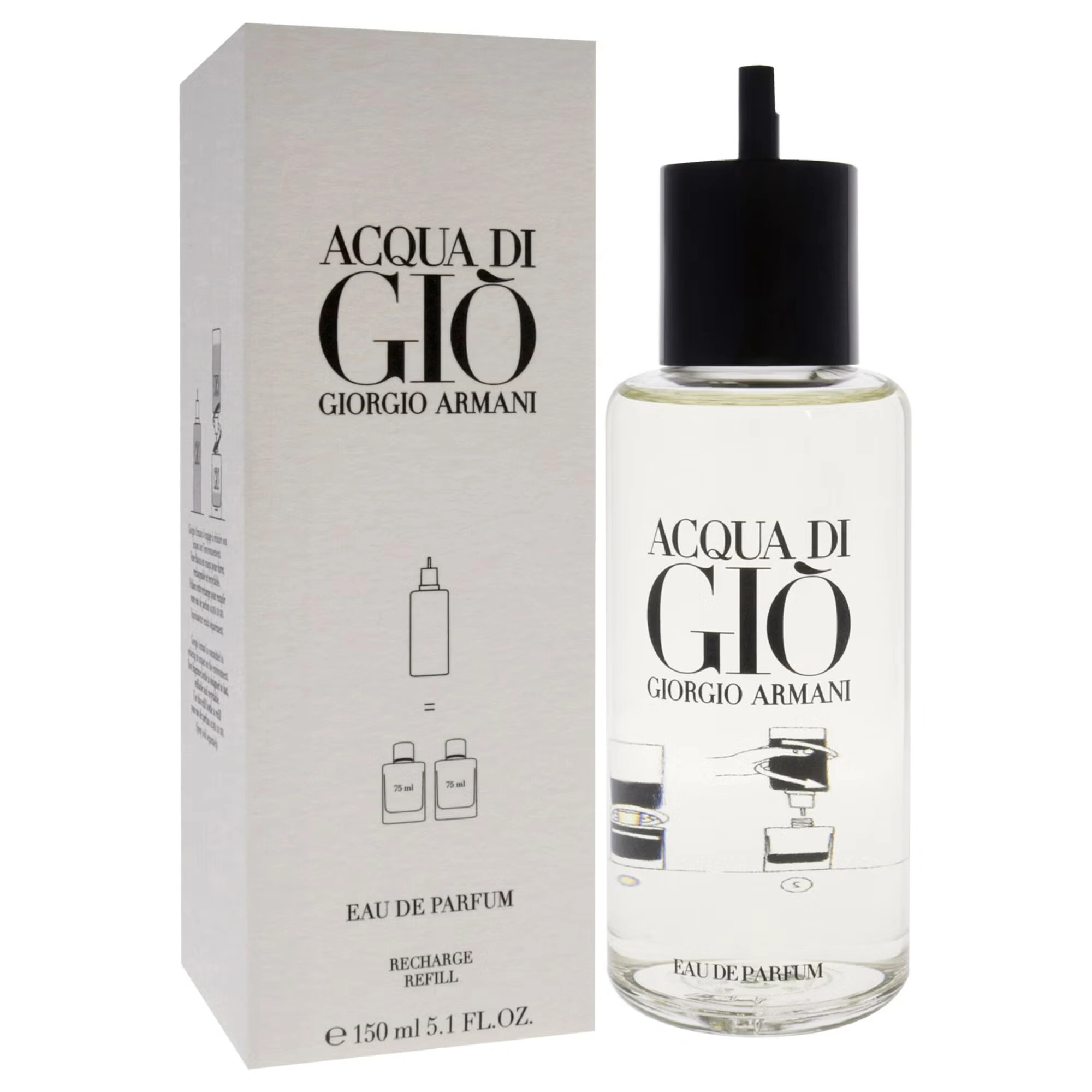 Acqua Di Gio by Giorgio Armani for Men - 5.1 oz EDP Spray (Refill)