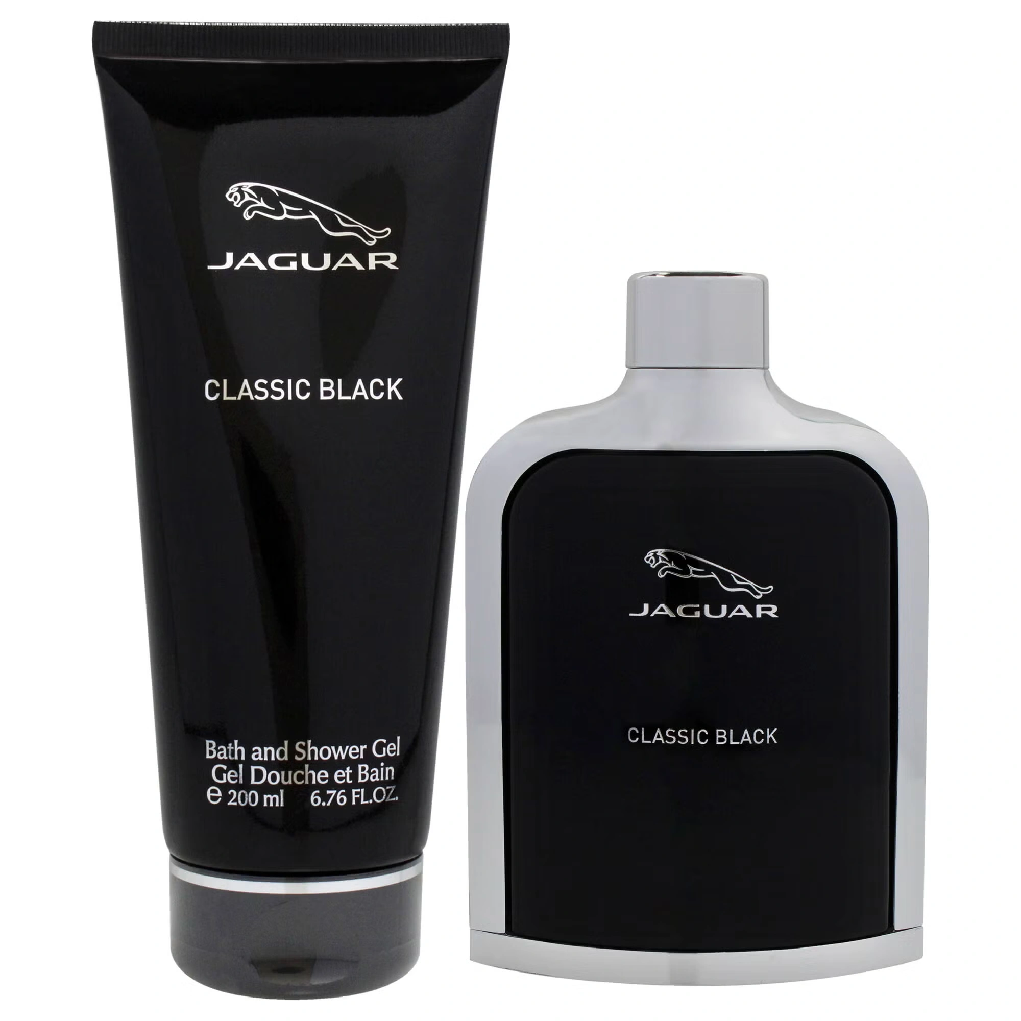 Jaguar Classic Black by Jaguar for Men - 2 Pc Gift Set 3.4oz EDT Spray, 6.76oz Bath and Shower Gel