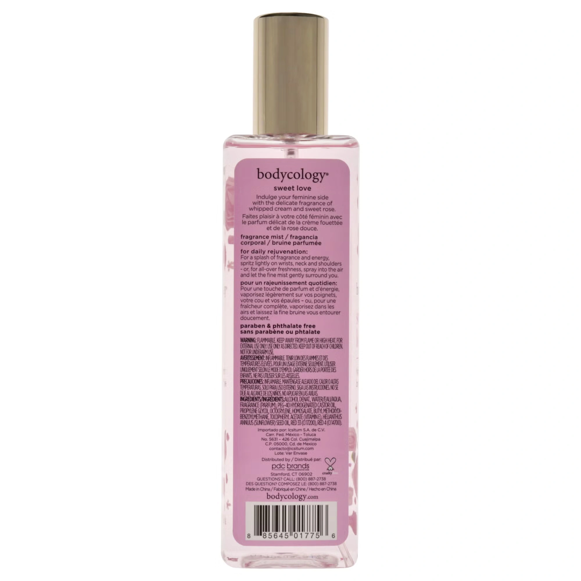 Sweet Love by Bodycology for Women - 8 oz Fragrance Mist