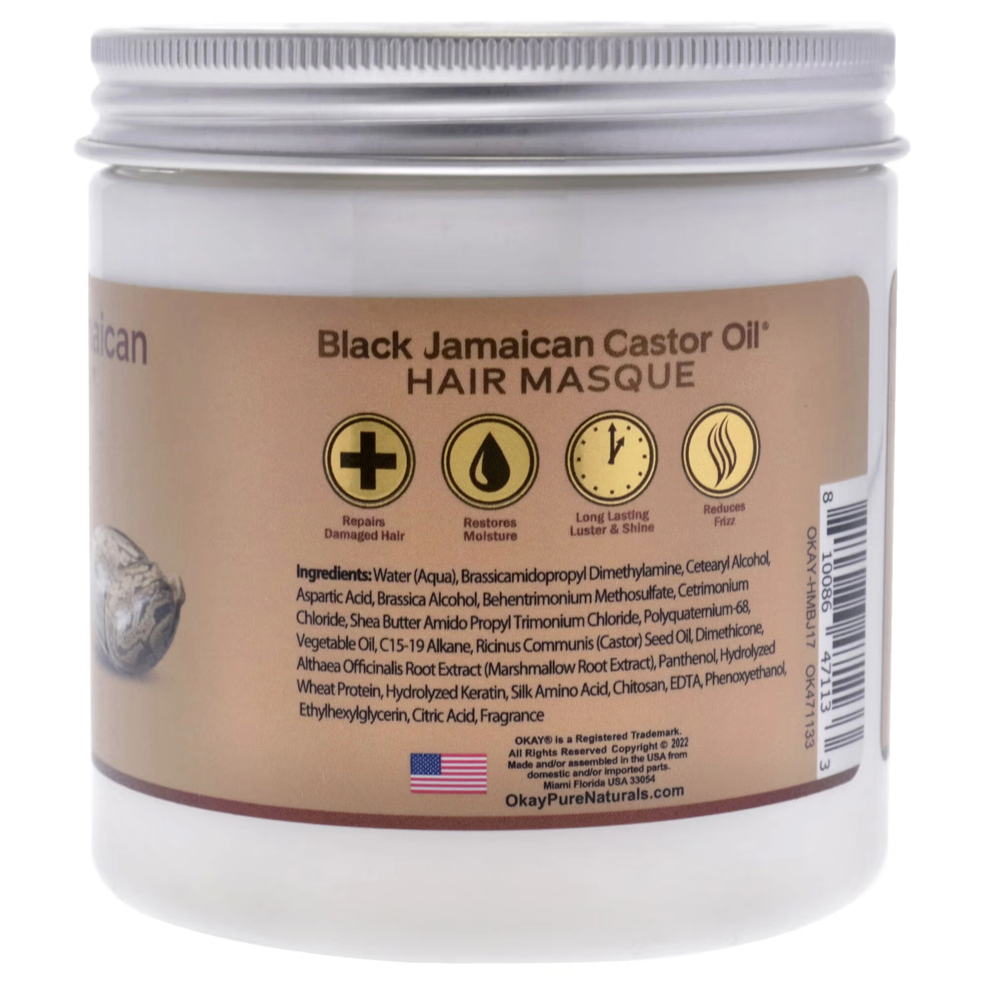 Black Jamaican Castor Oil Hair Masque by Okay for Unisex - 17 oz Masque