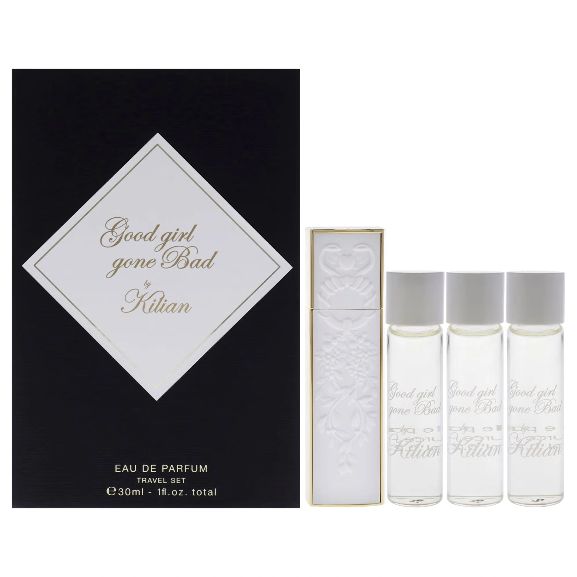 Good Girl Gone Bad Travel Set by Kilian for Women - 5 Pc Mini Gift Set 4 x 0.25oz EDP Spray (Refill), Travel Spray