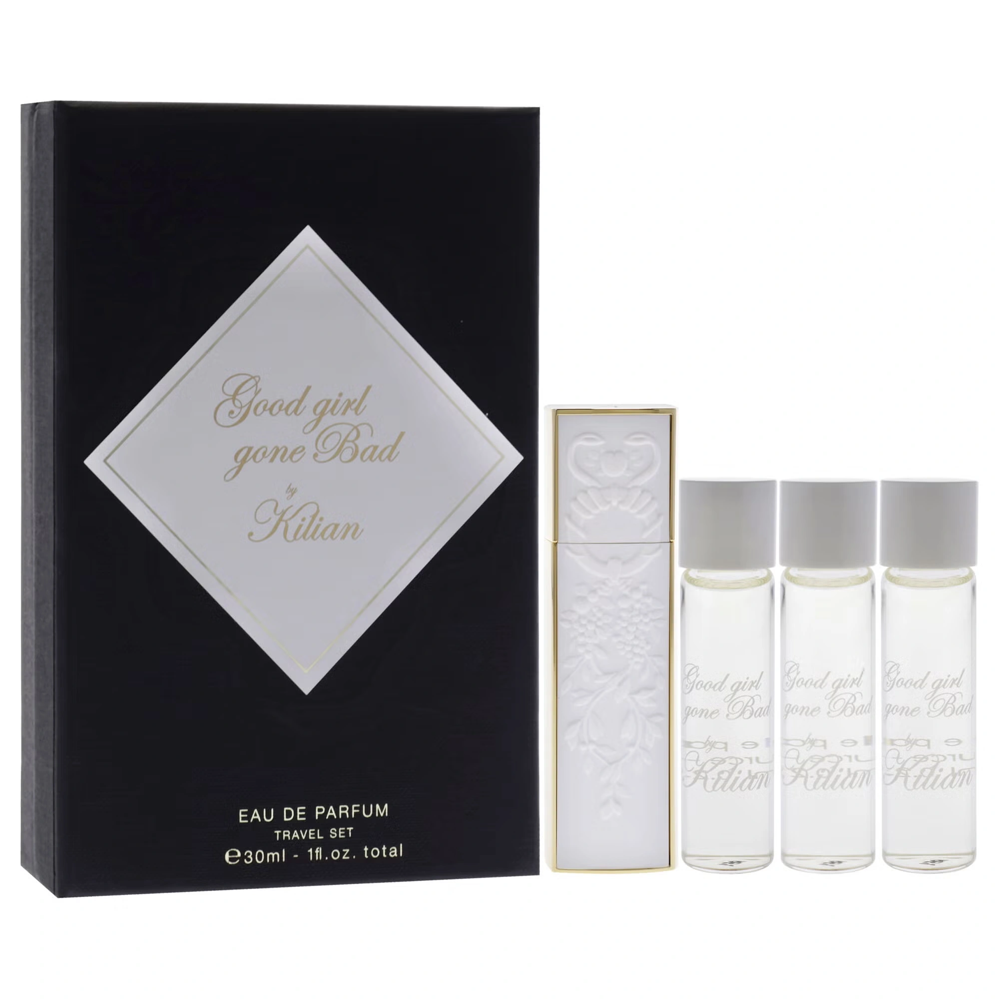 Good Girl Gone Bad Travel Set by Kilian for Women - 5 Pc Mini Gift Set 4 x 0.25oz EDP Spray (Refill), Travel Spray