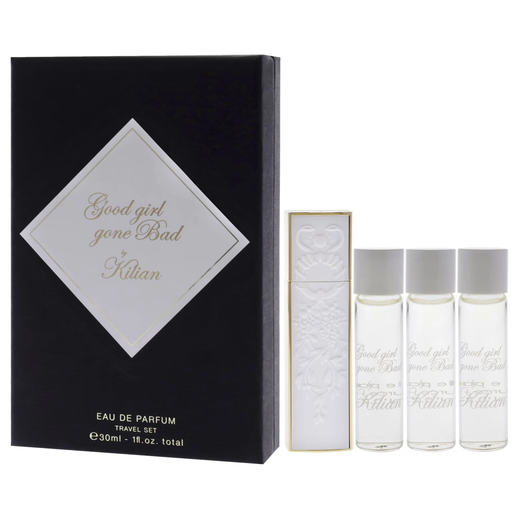 Good Girl Gone Bad Travel Set by Kilian for Women - 5 Pc Mini Gift Set 4 x 0.25oz EDP Spray (Refill), Travel Spray